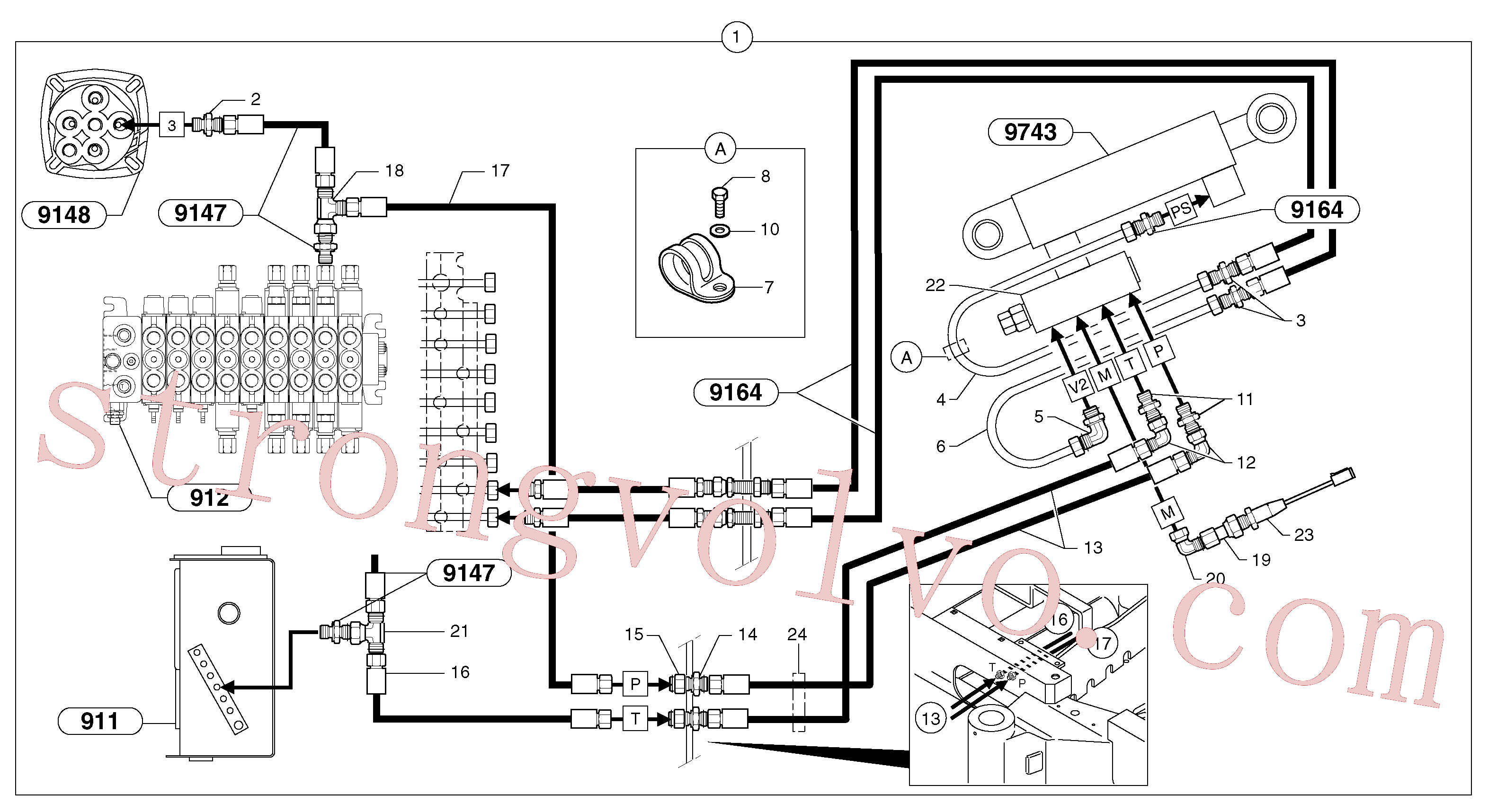 Volvo Montagem VOE13933928 Cotovelo Acessórios