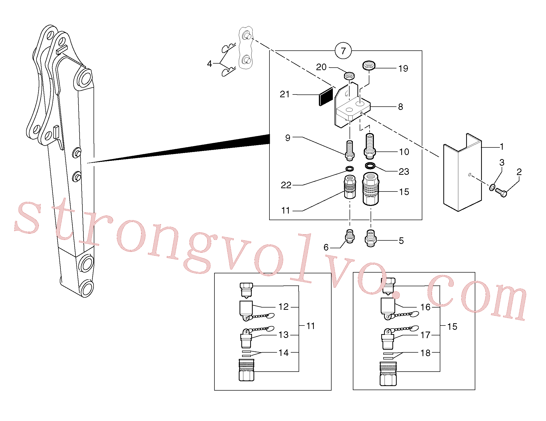 VOE11806391 Volvo Kit de acoplamento (acessórios)(91691X1 Montagem)