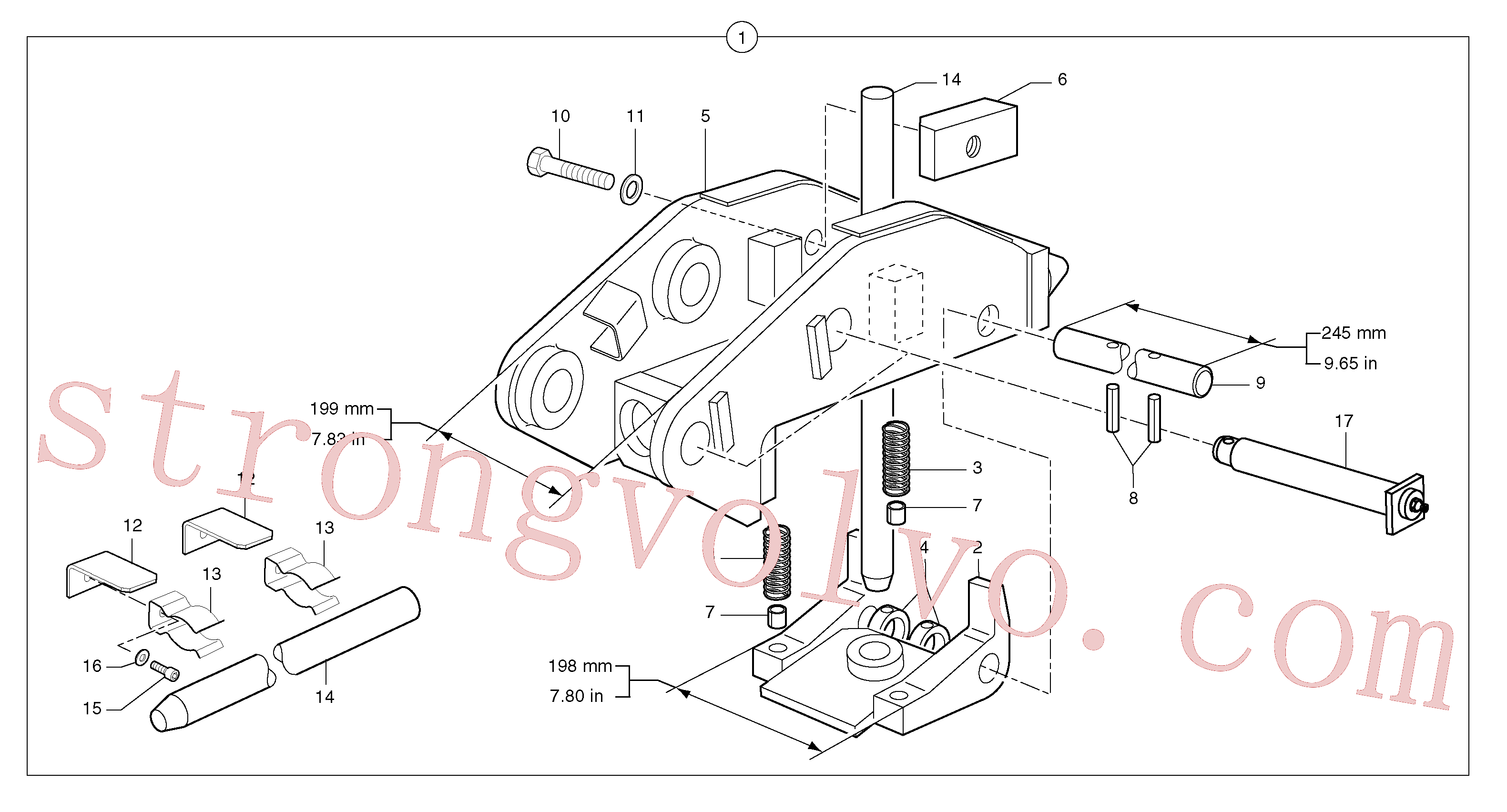 VOE11803858 Volvo Suporte de ferramentas / comando mecânico(9241AY3 Montagem)