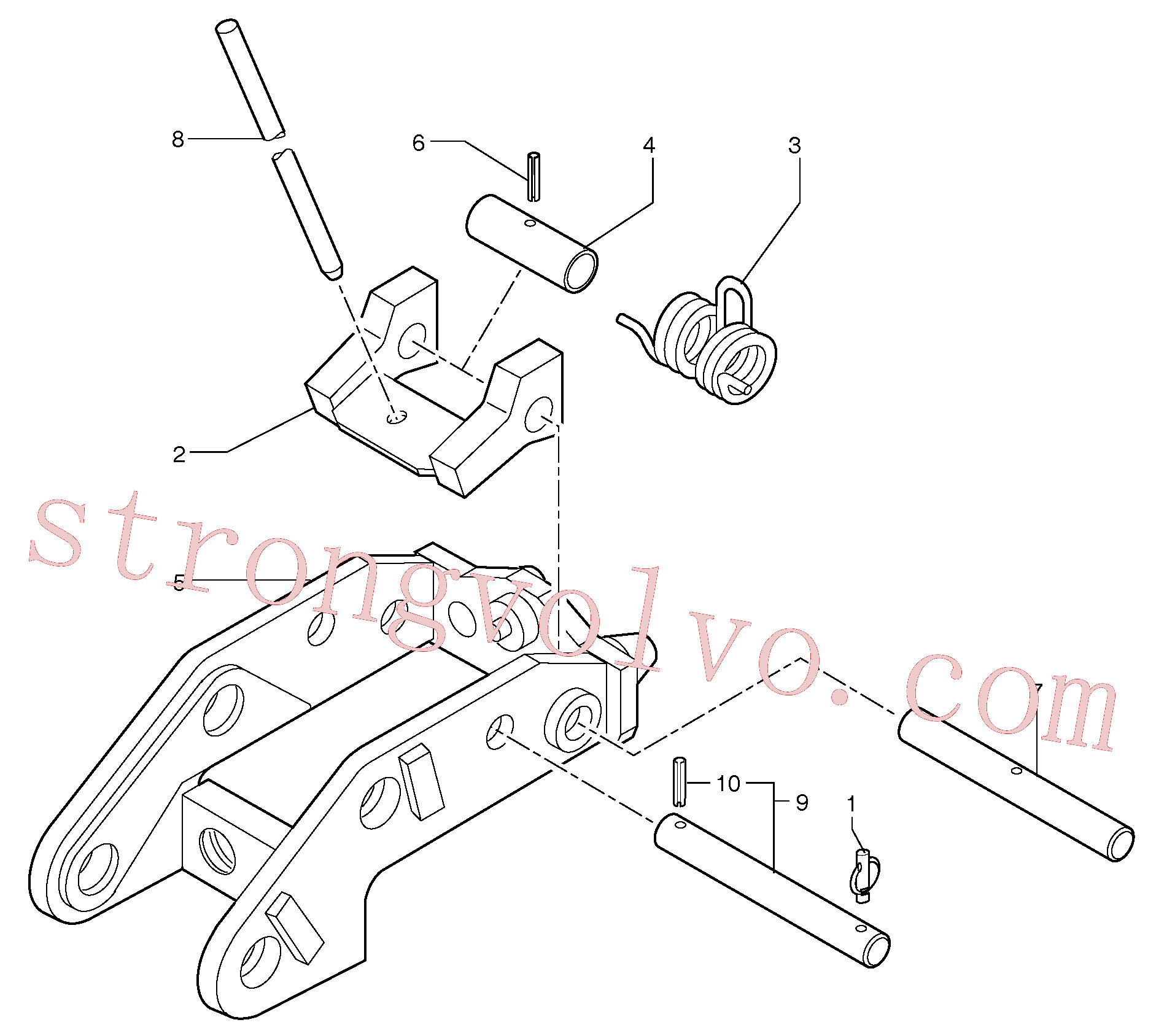 PJ3740043 Volvo Suporte de ferramentas / comando mecânico(9241Z1 Montagem)