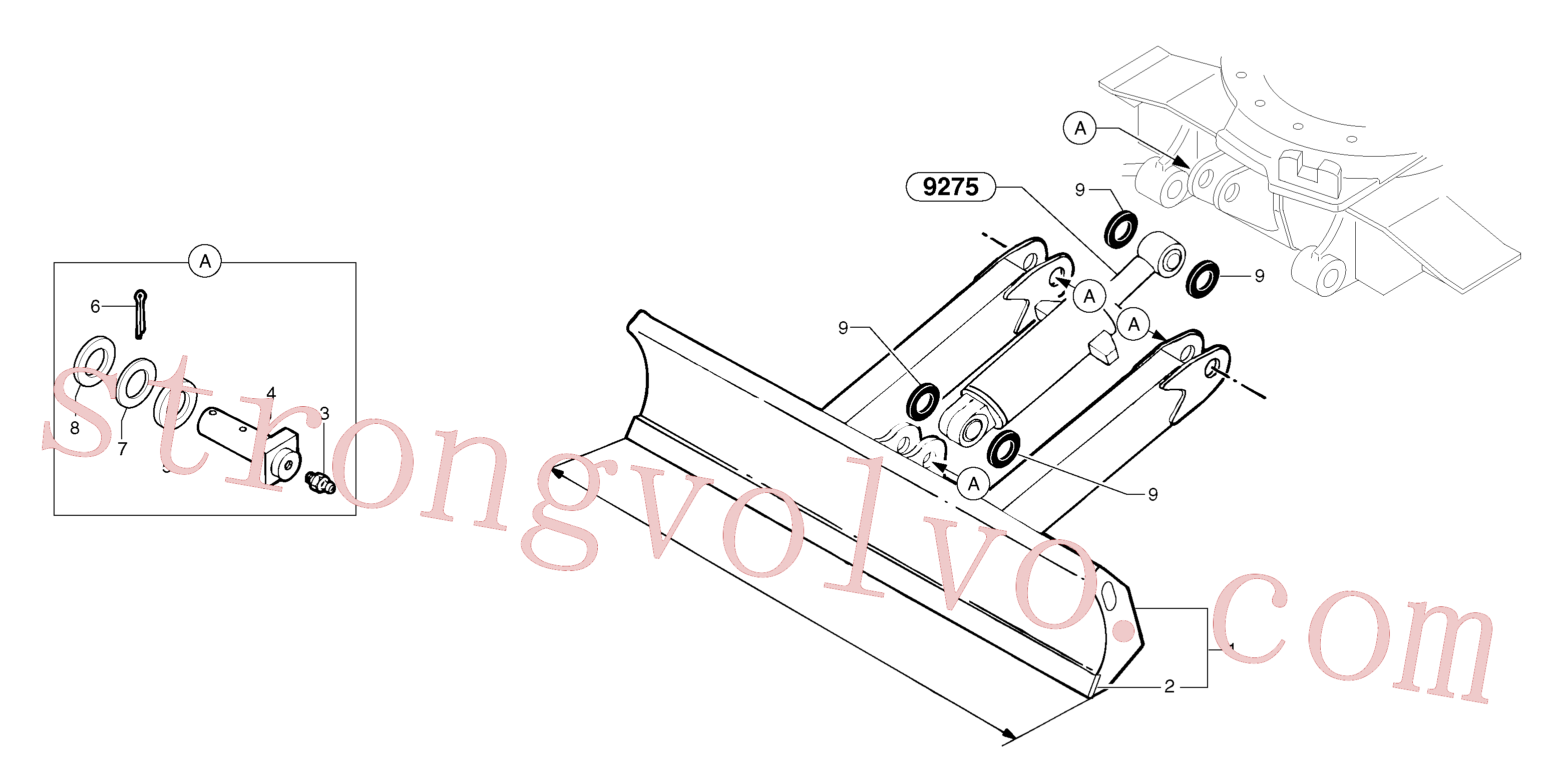 Atacado PJ3810224 Dozer Blade Volvo escavadeira