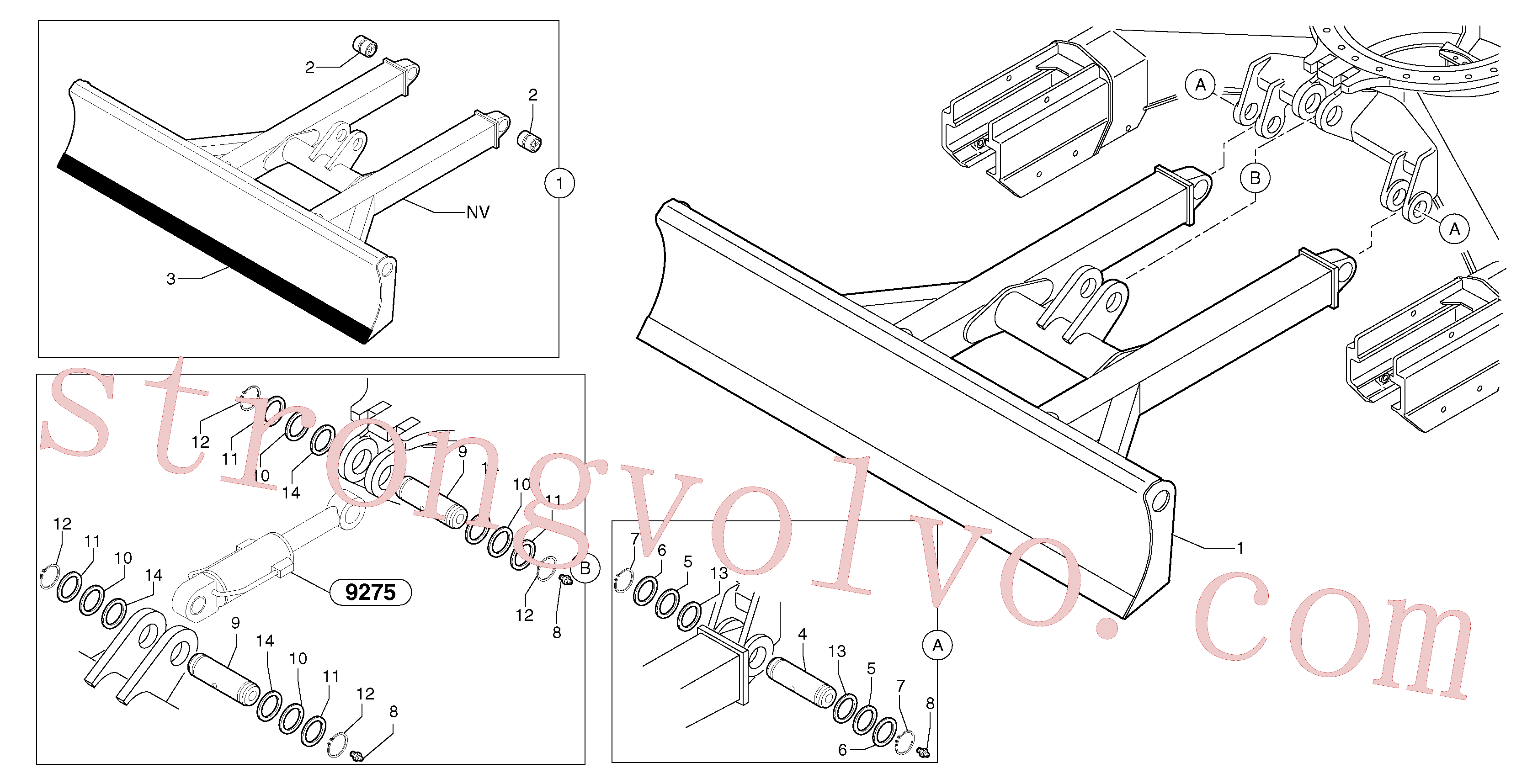 VOE11802529 Volvo Lâmina niveladora(9271Y3 Montagem)