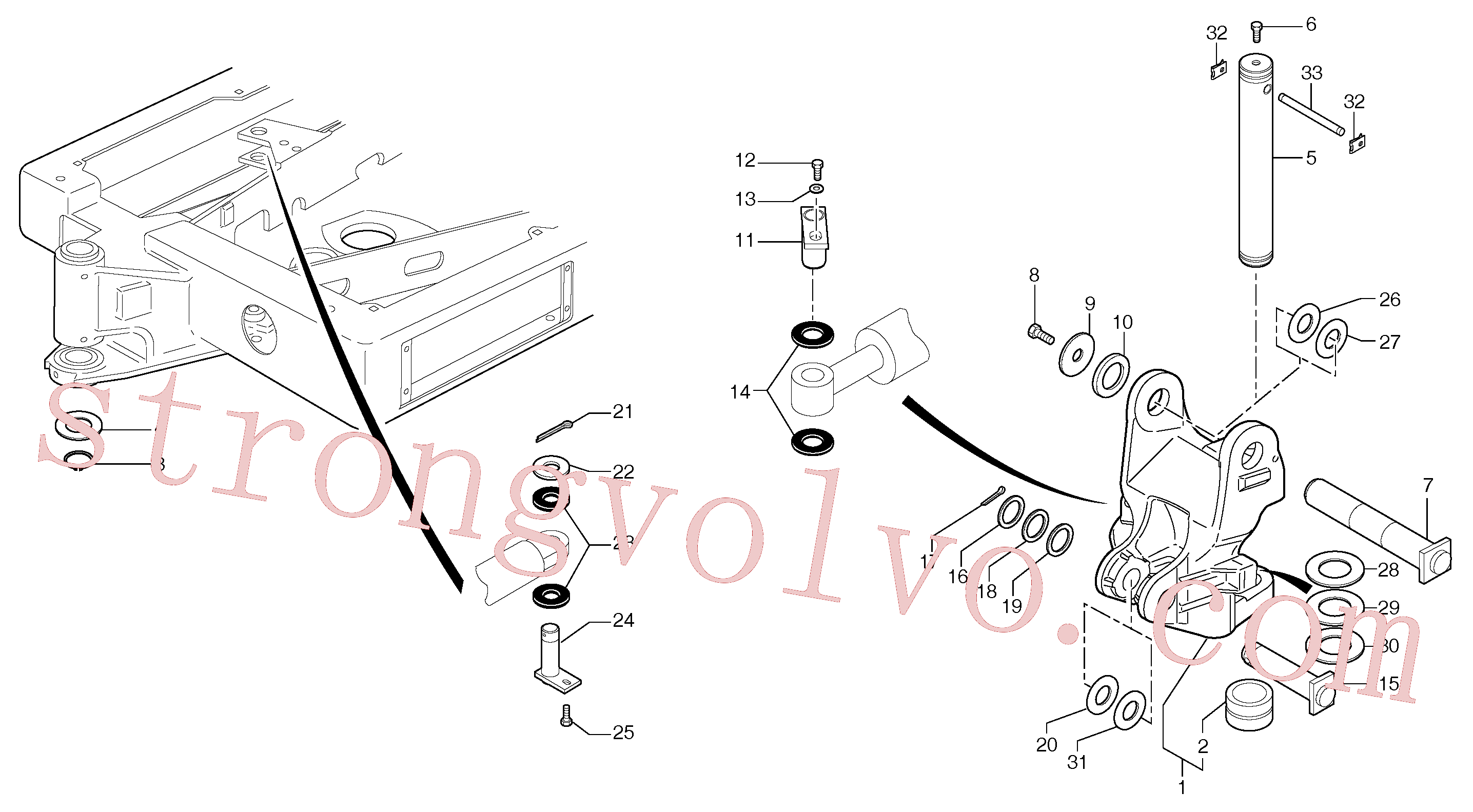 VOE11805787 Volvo Cavilha de articulação(971Z1 Montagem)