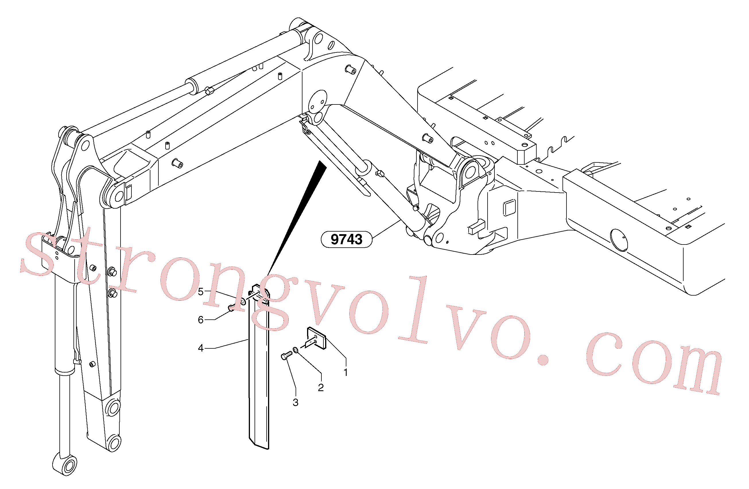 Atacado PJ5040691 Cylinder rod protec. Volvo escavadeira