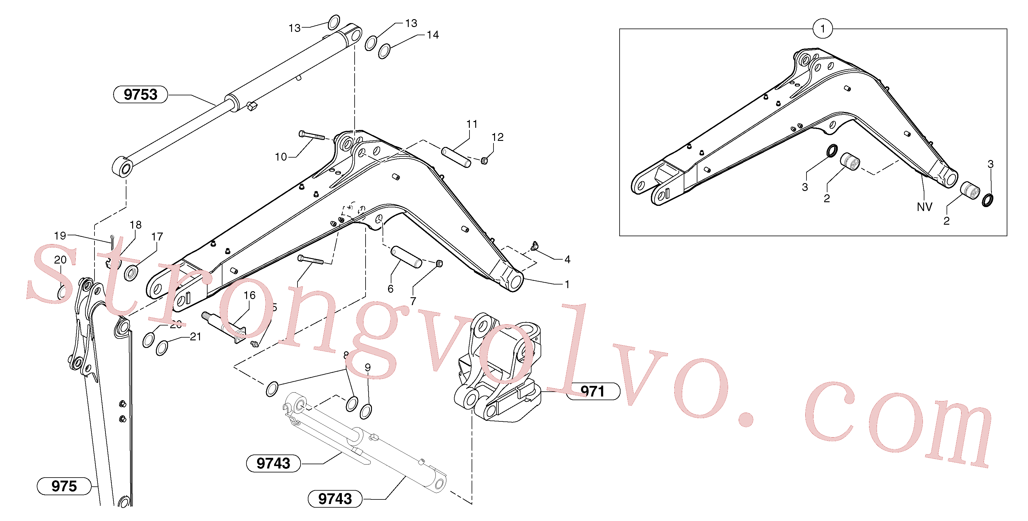 Volvo VOE11802307 Coupilha Volvo Acessórios para escavadeira