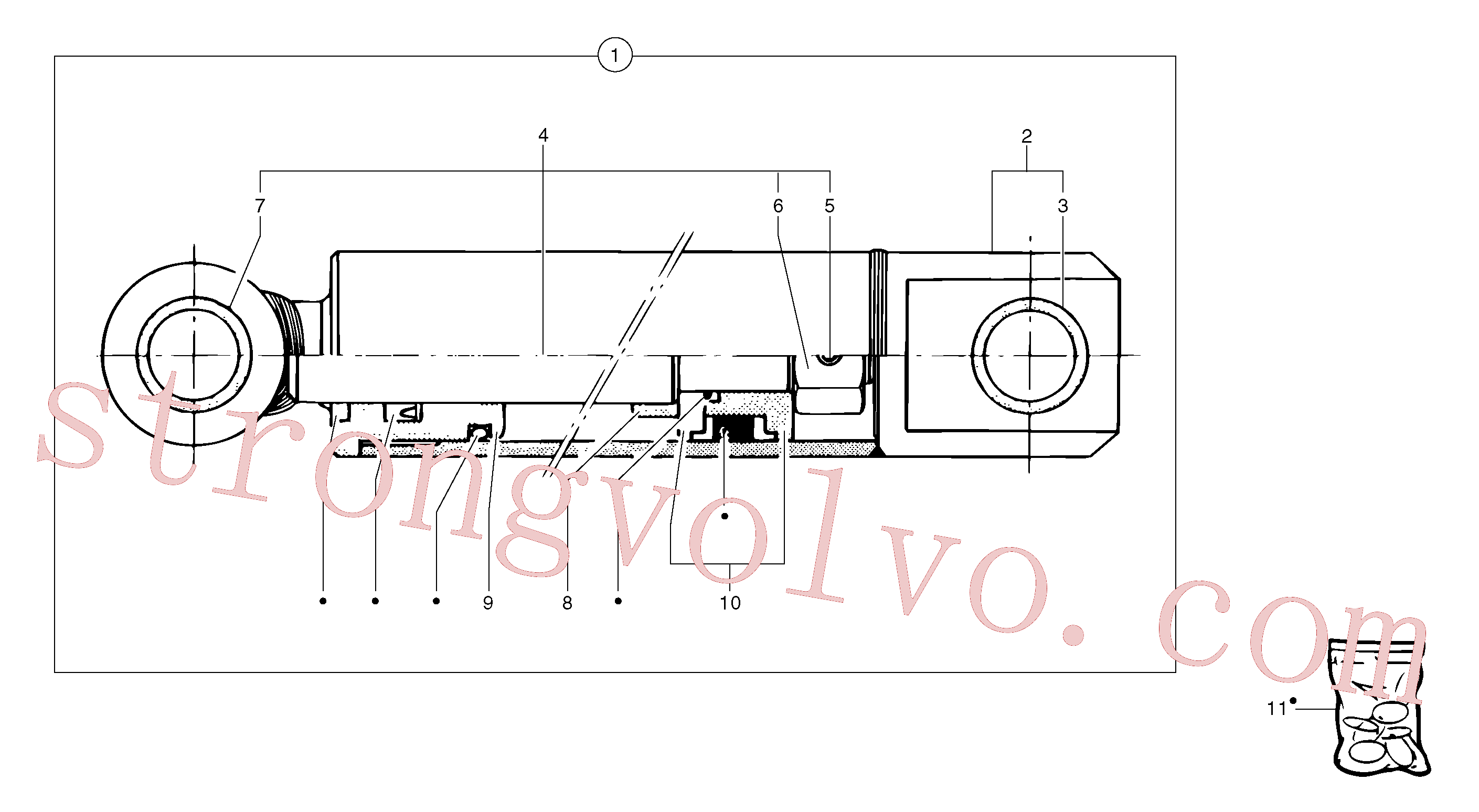 PJ7410823 Piston Inscreva-se para Volvo Acessórios para escavadeira