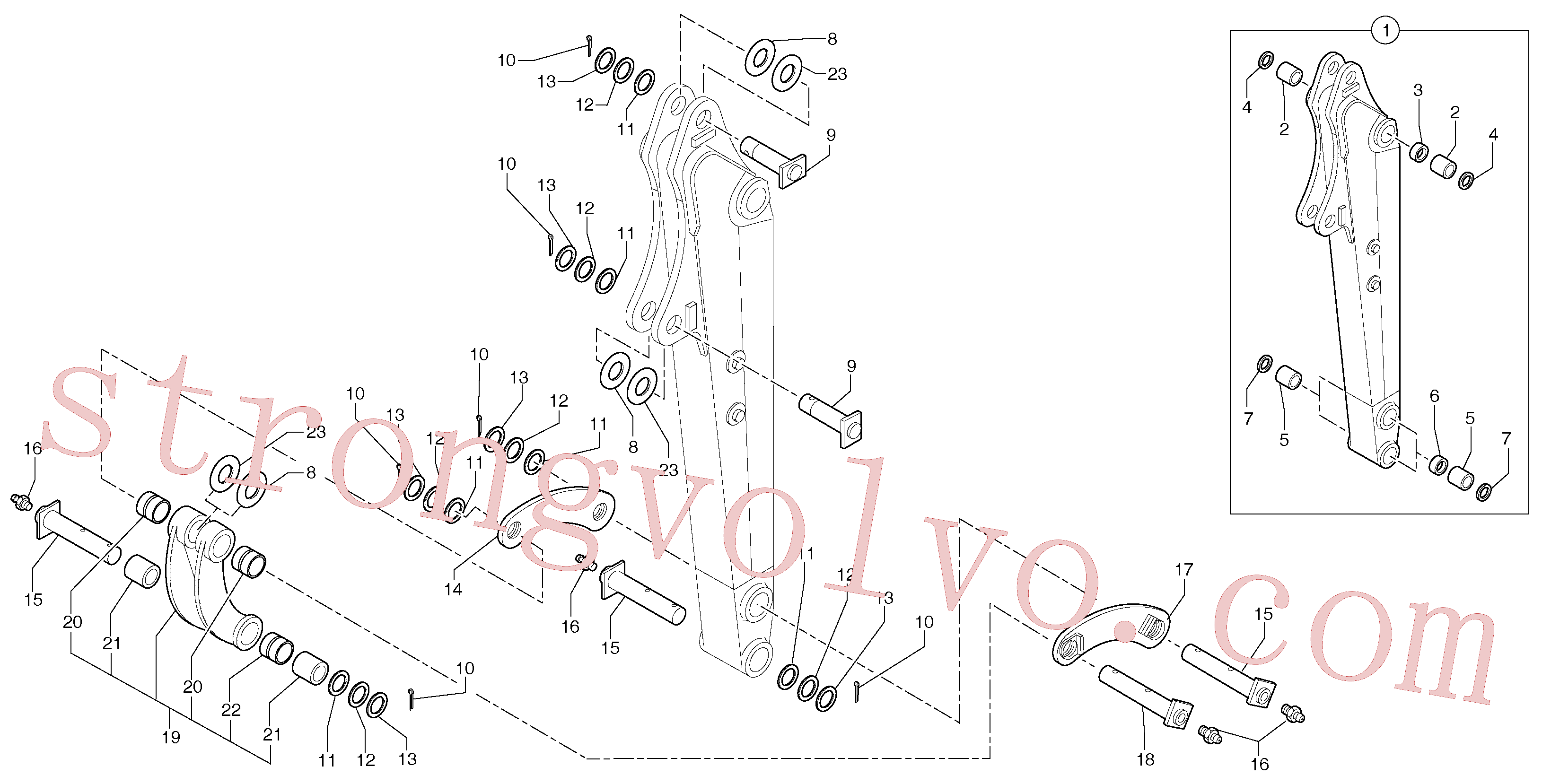 Volvo Montagem VOE11805470 Alavanca Acessórios