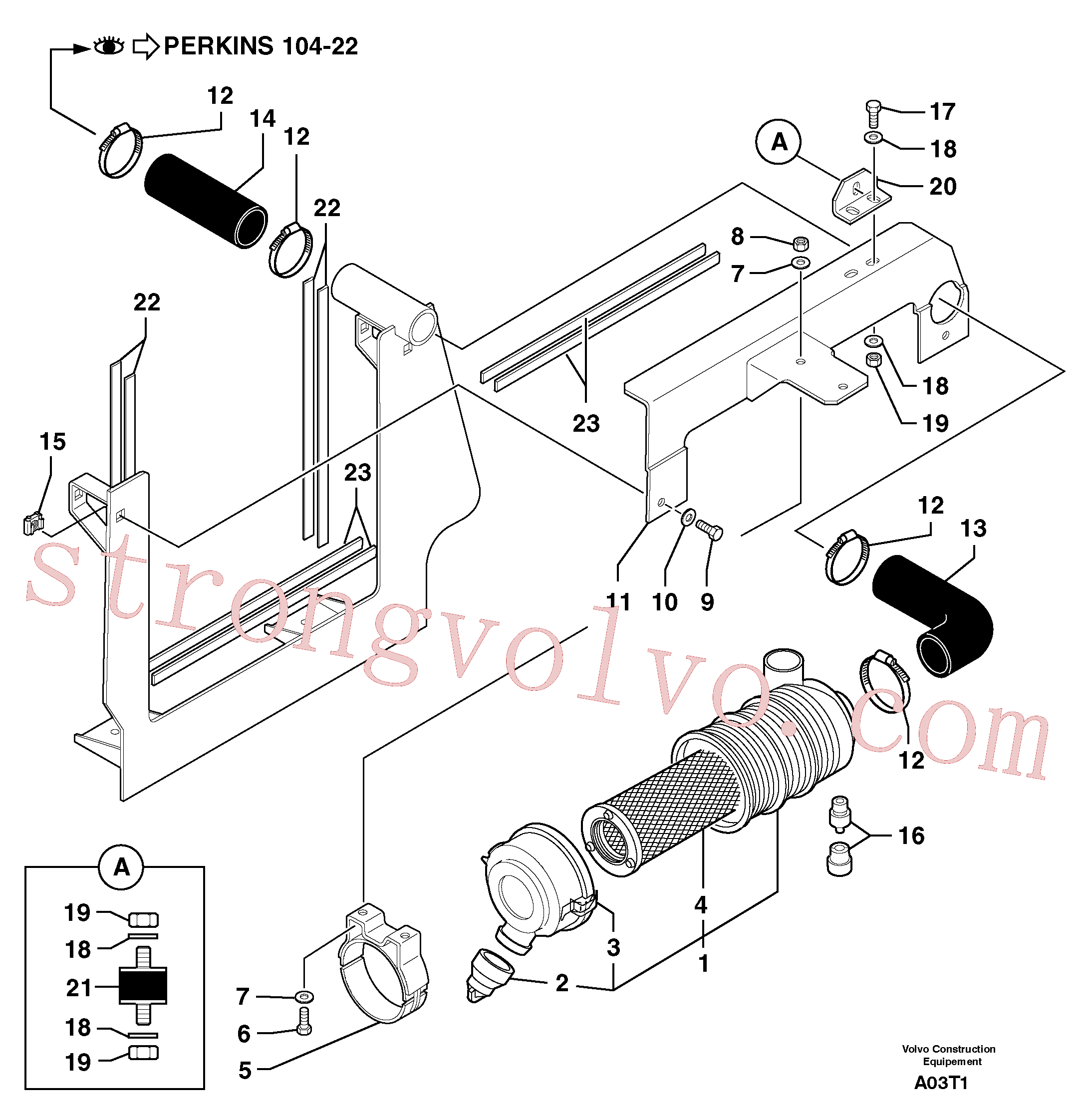 Atacado PJ4690304 Clamp Volvo escavadeira