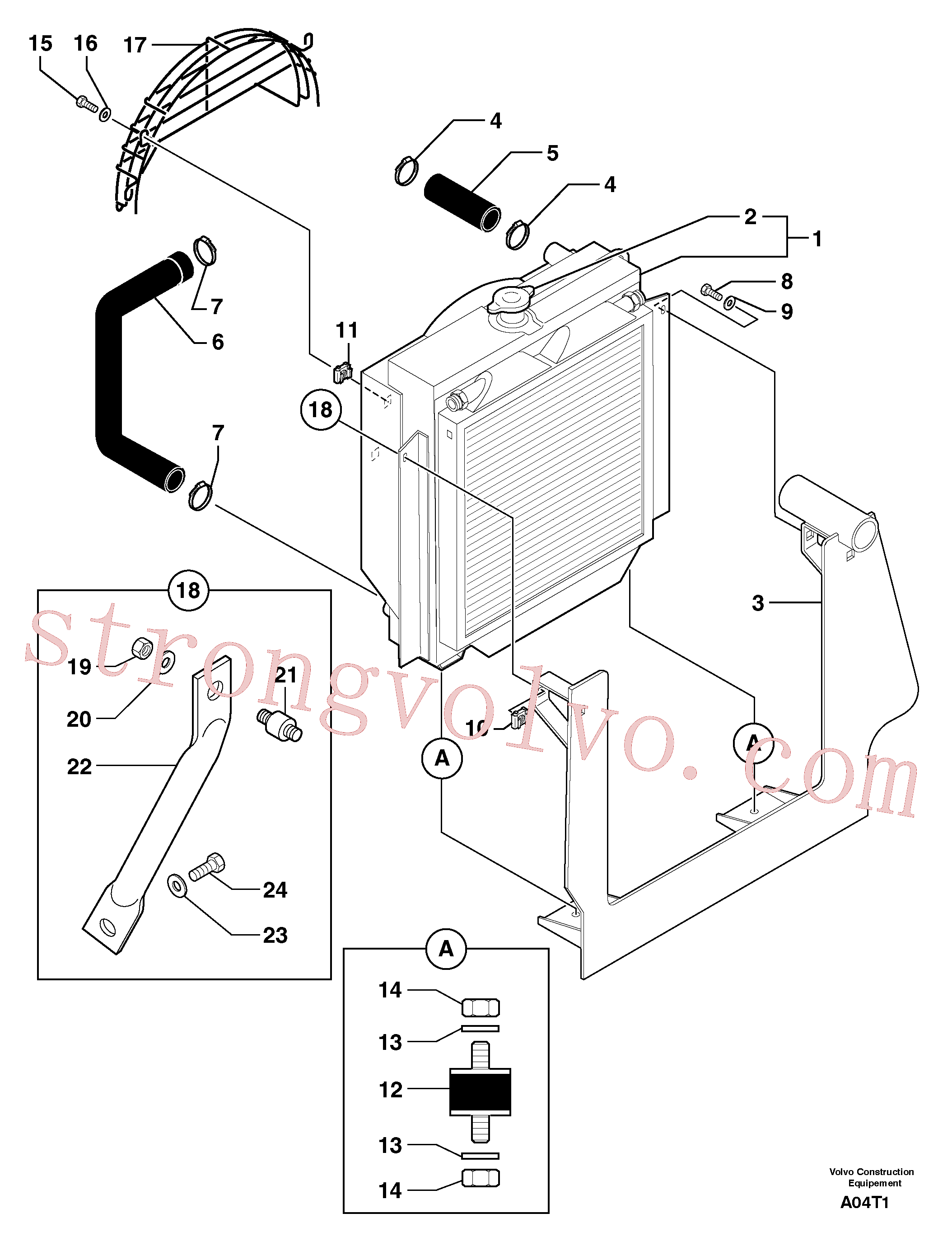 Volvo Acessórios para escavadeira PJ4460026 Washer Acessórios