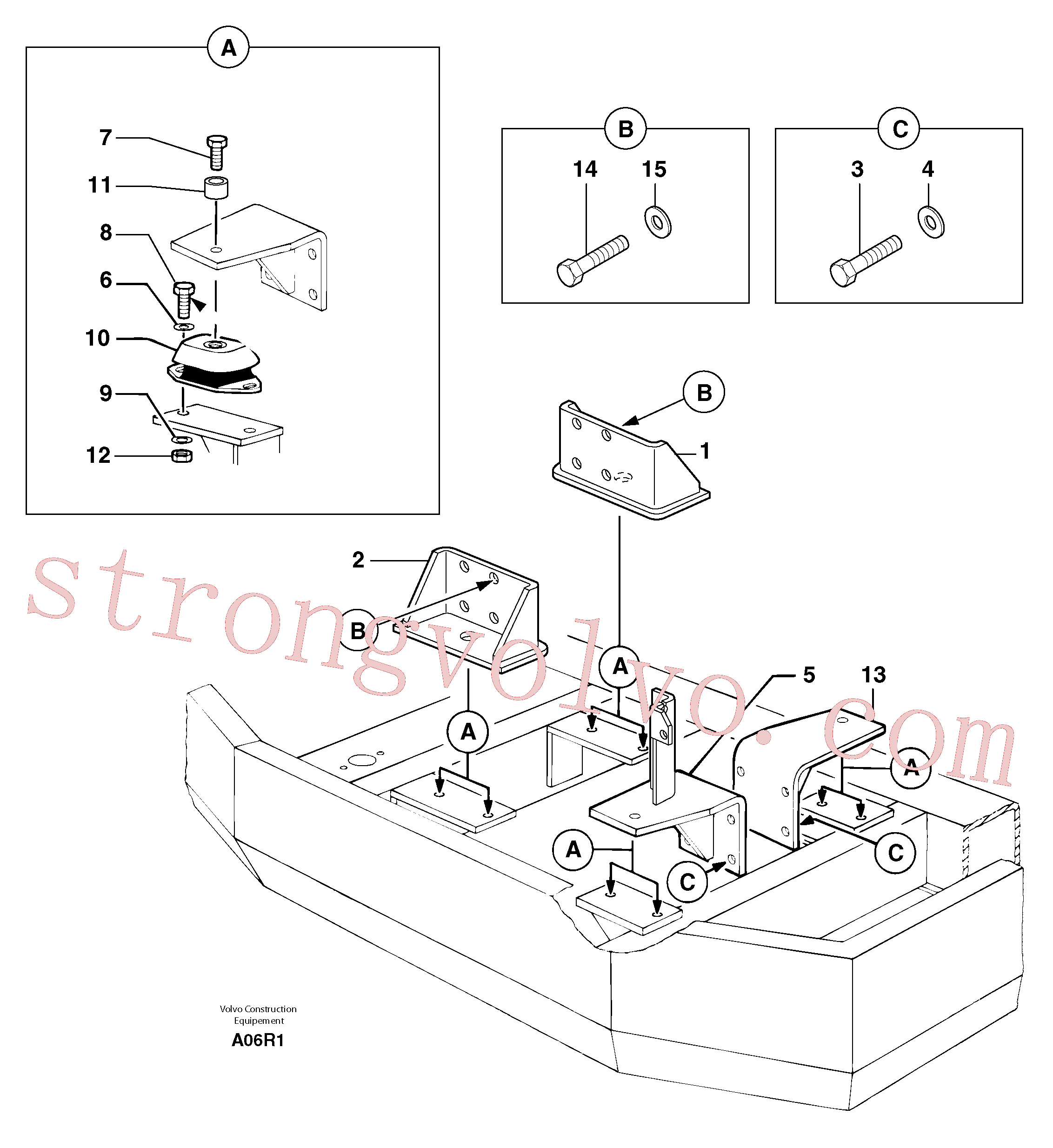 PJ4410022 Volvo Apoios do motor(A06R1 Montagem)