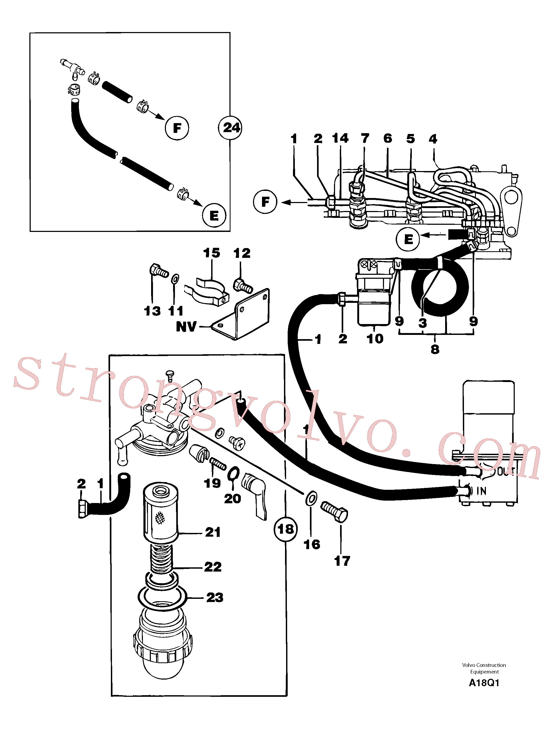 VOE11801991 Volvo Circuito de combustível(A18Q1 Montagem)