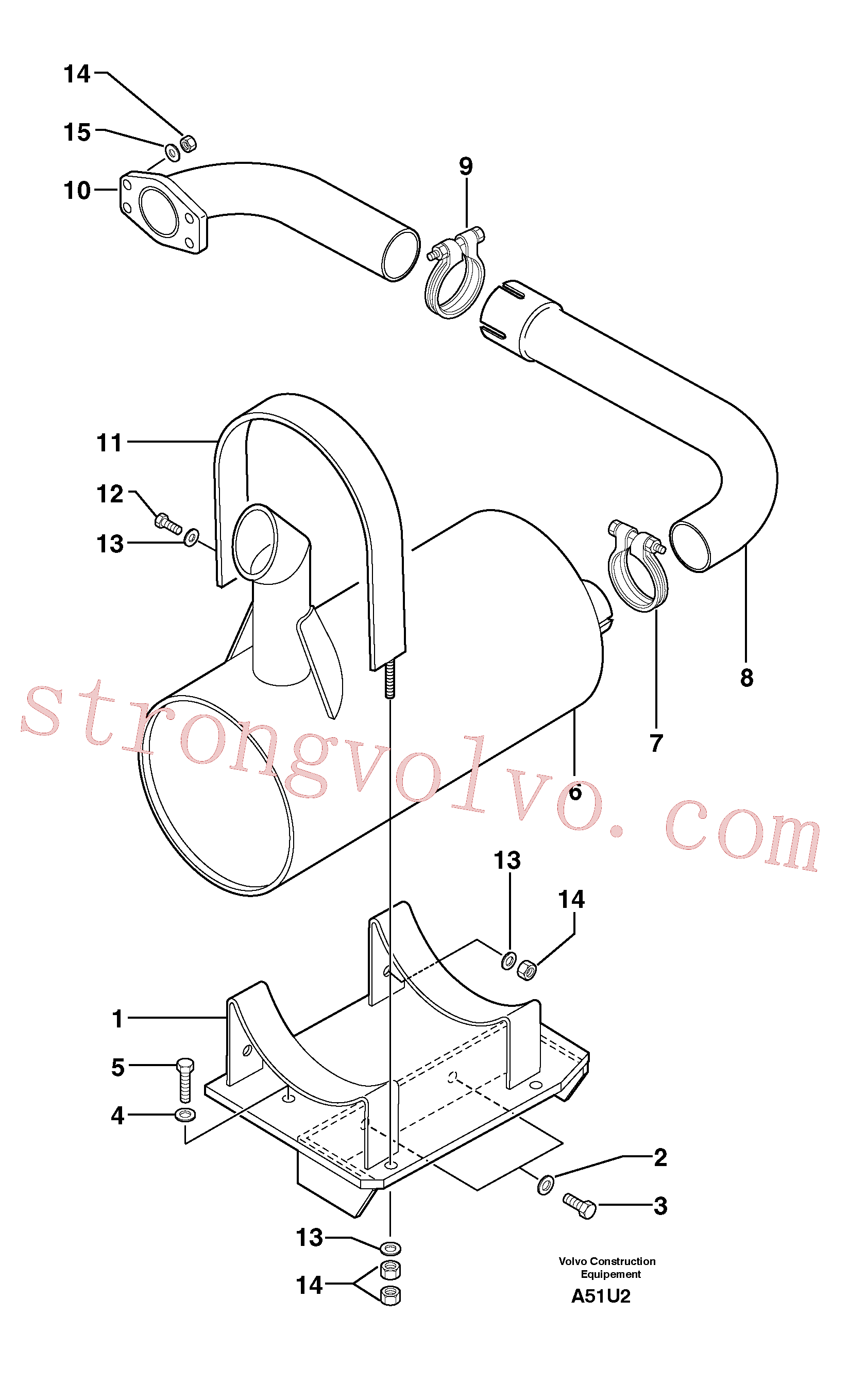 Volvo PJ4380055 Screw Volvo Acessórios para escavadeira