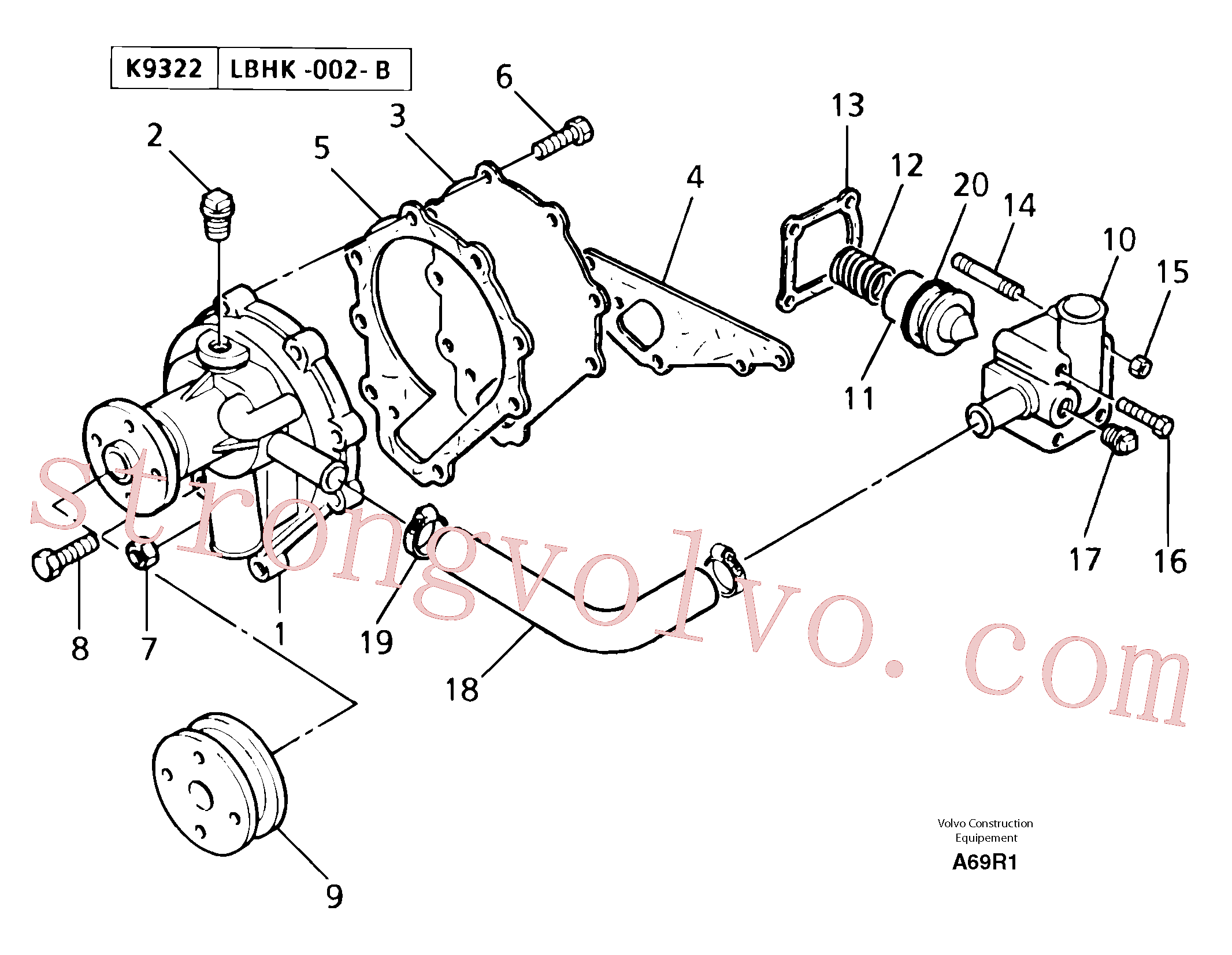 China Made PJ5130068 Contacto térmico Volvo Acessórios para escavadeira