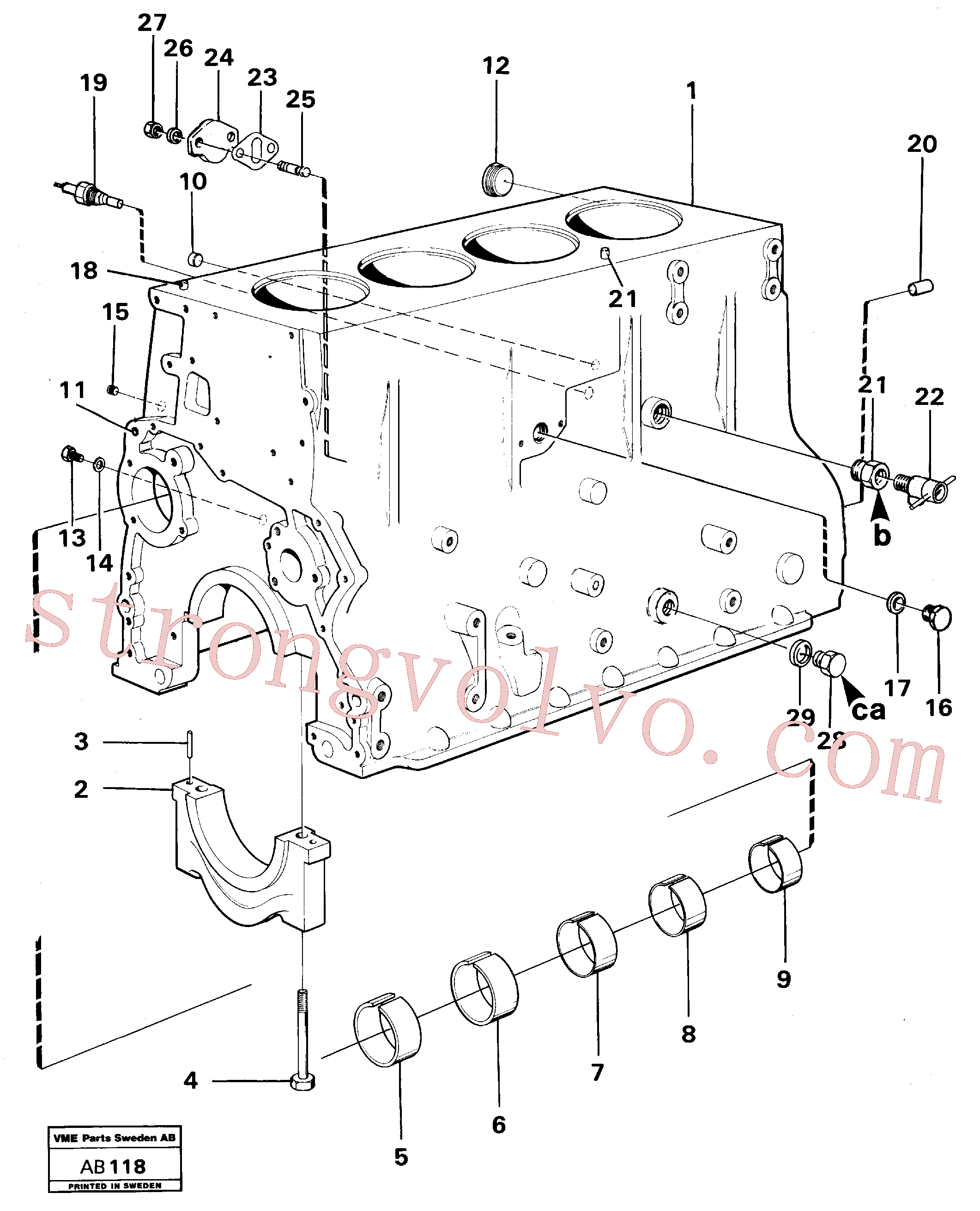 VOE950564 Volvo Bloco do motor(AB118 Montagem)