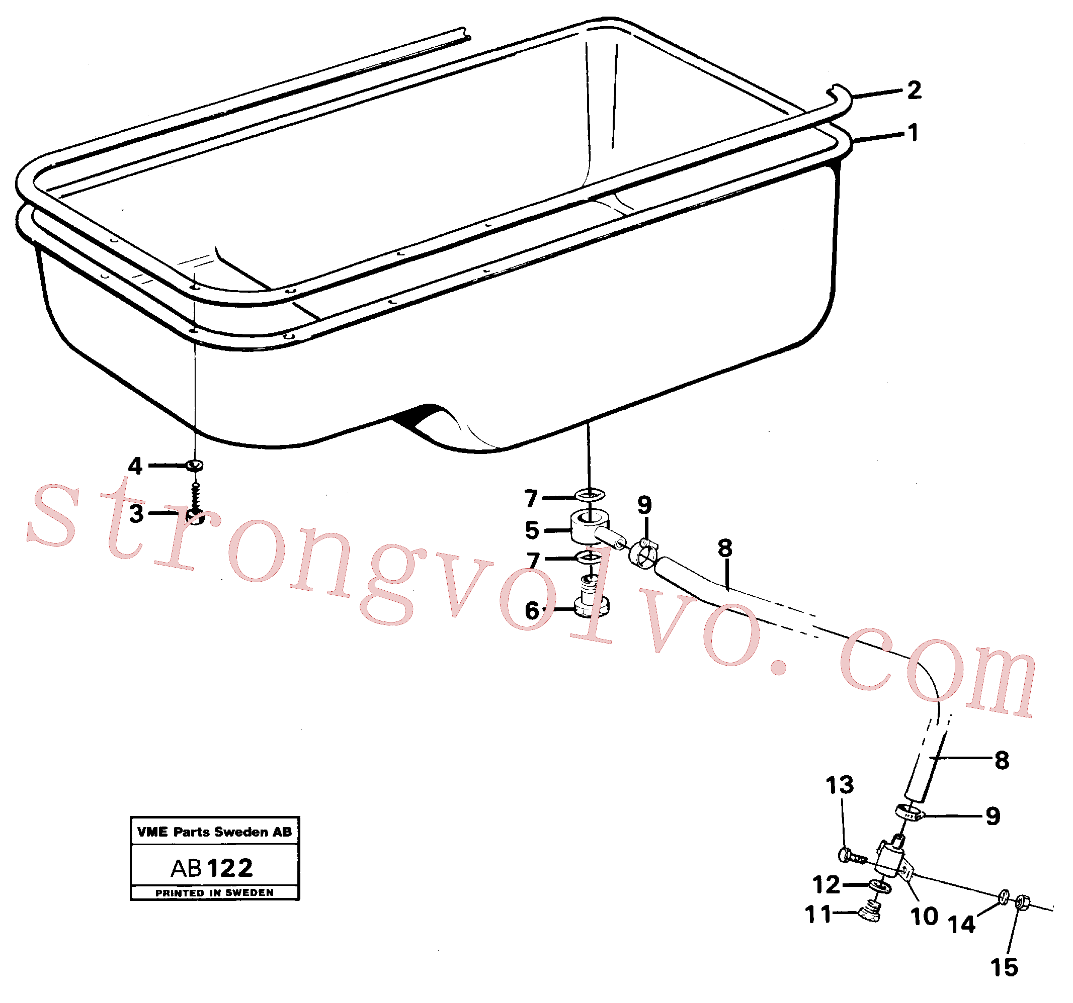 VOE955524 Volvo Cárter de óleo(AB122 Montagem)