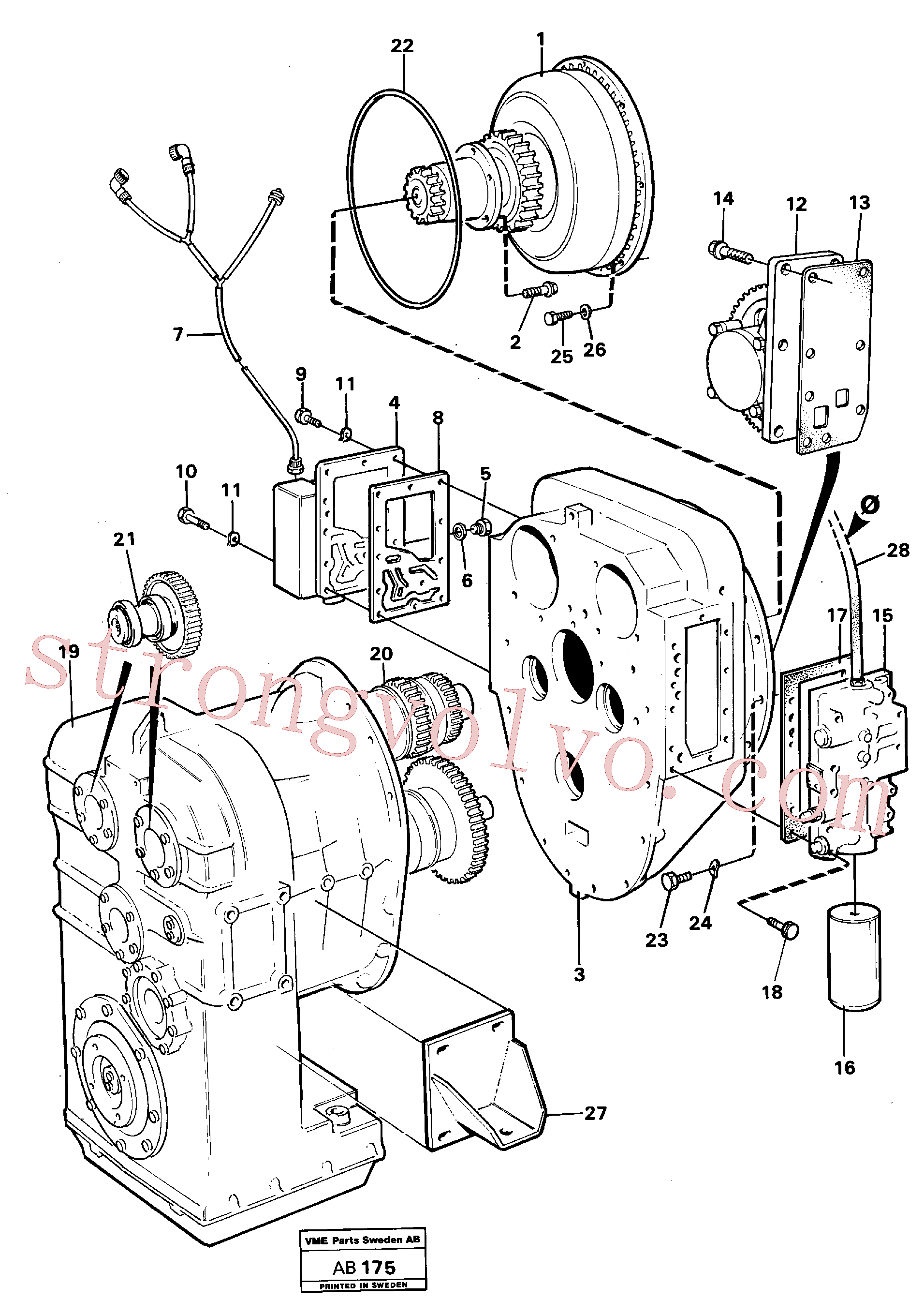 VOE11841618 Volvo Transmissão hidráulica com acessórios(AB175 Montagem)
