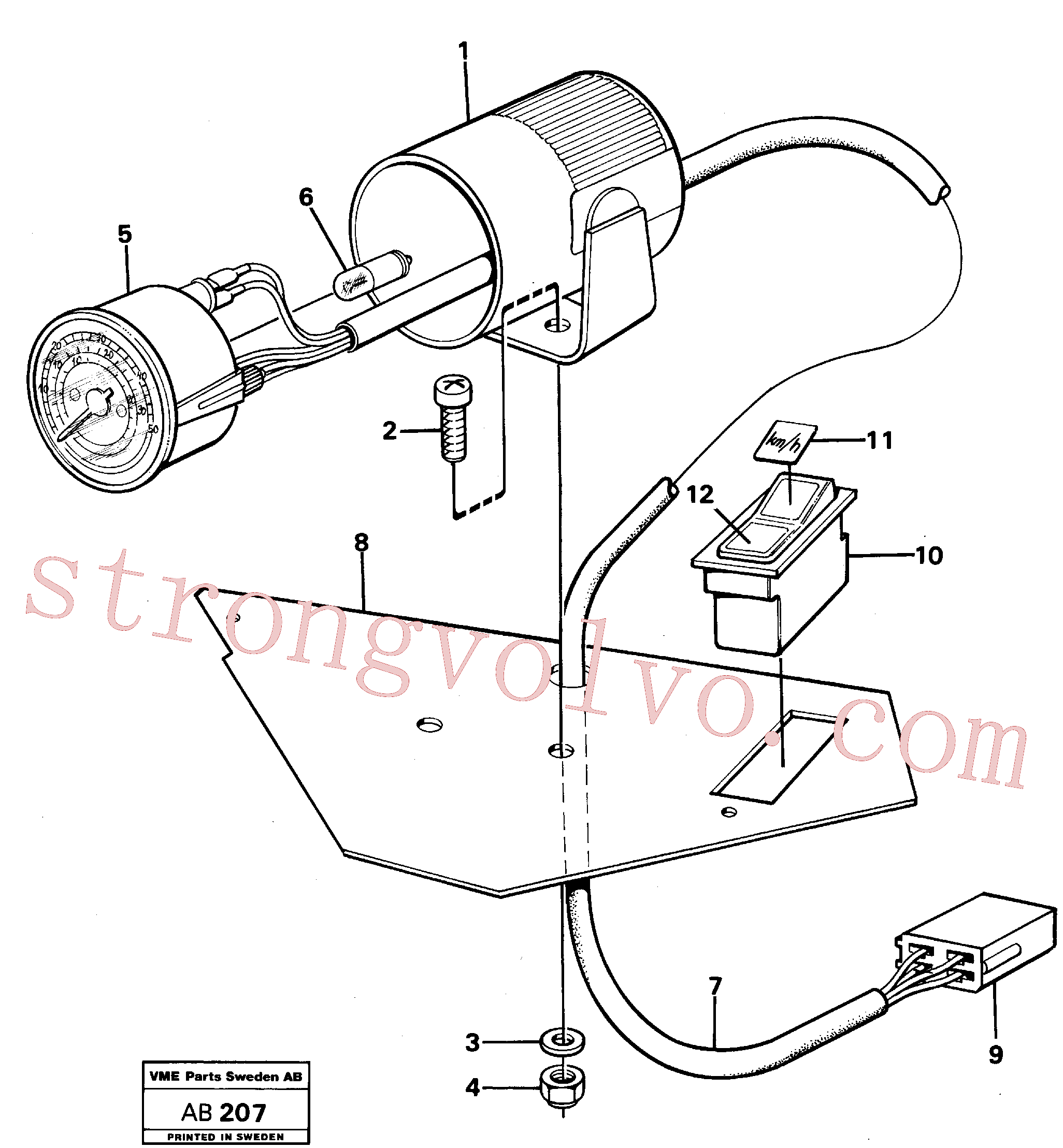 VOE7182059 Volvo Painel de instrumentos(AB207 Montagem)