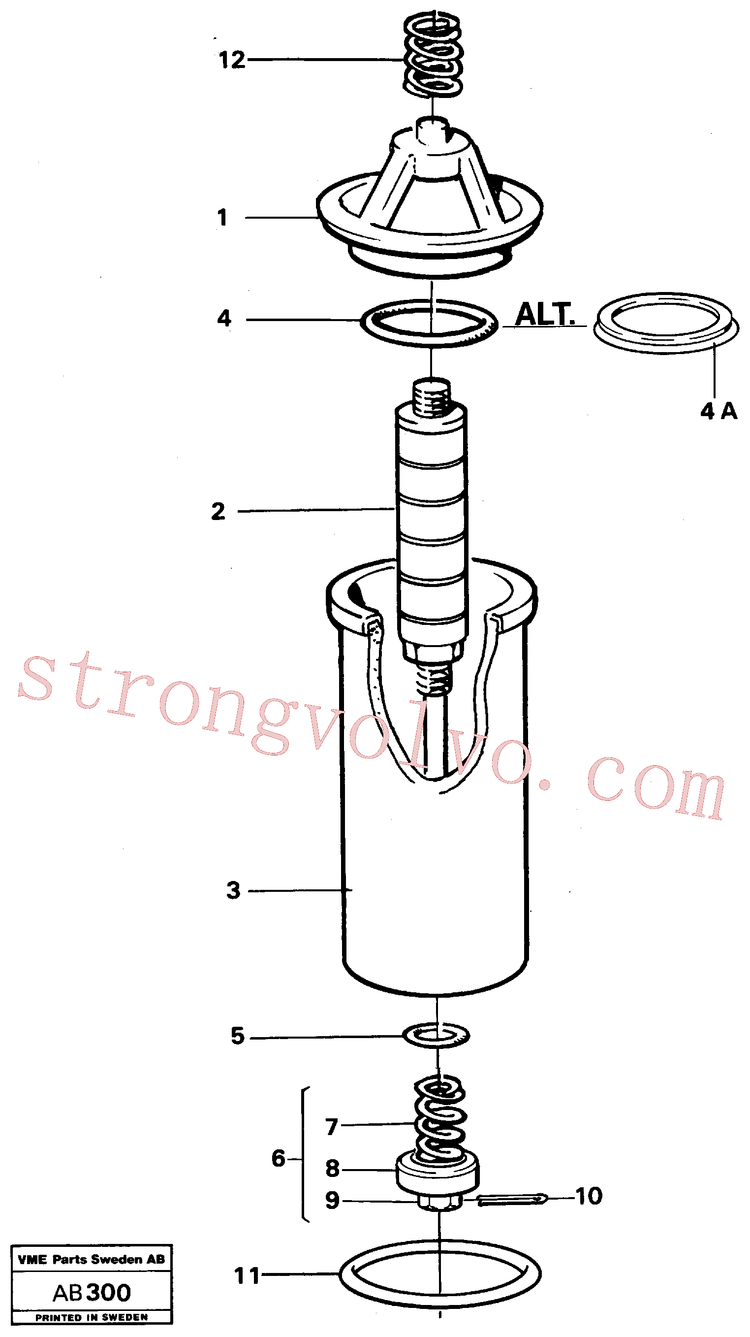 VOE4880154 Volvo Filtro(AB300 Montagem)