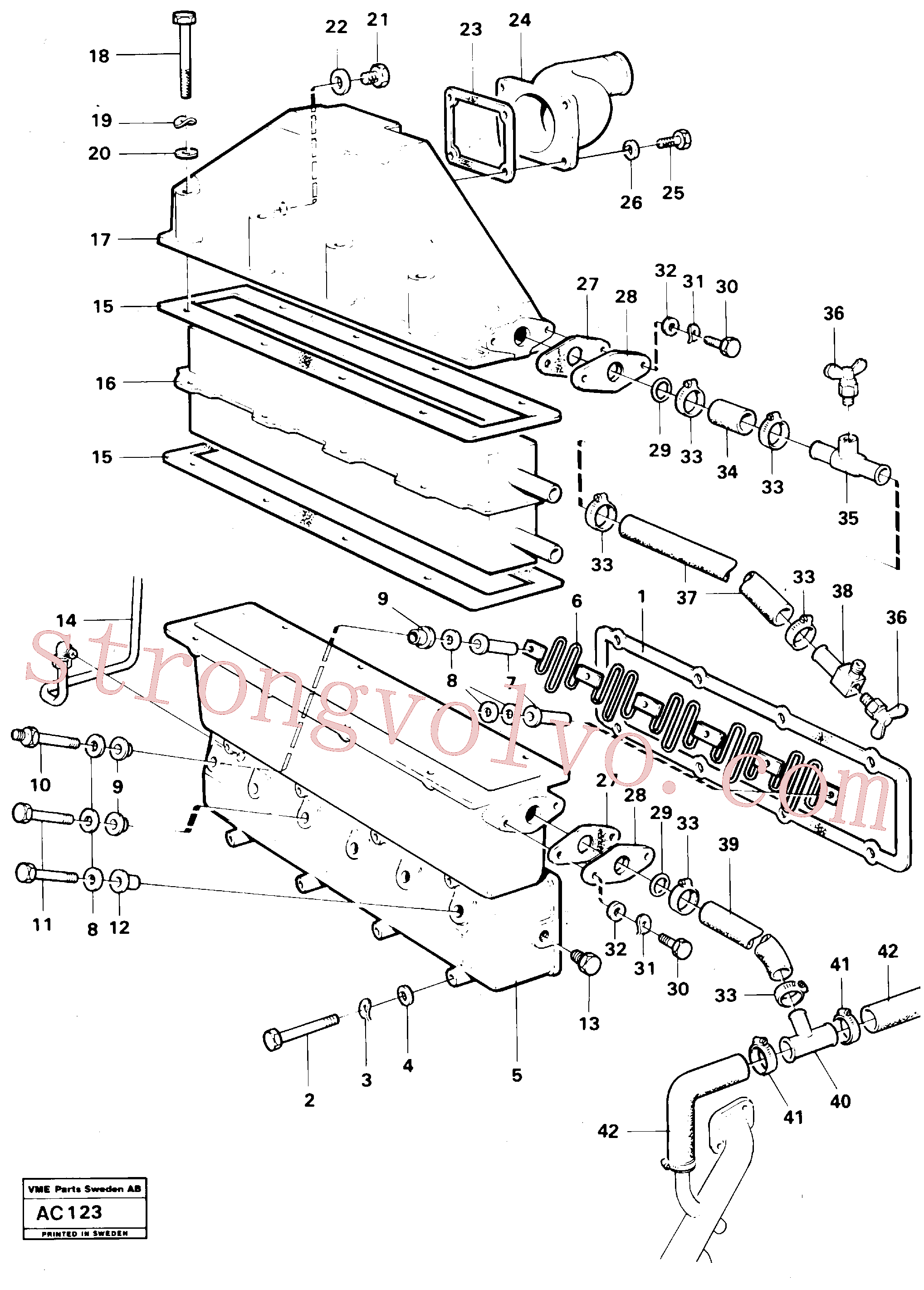 VOE955532 Parafuso sextavado Inscreva-se para Volvo Acessórios para escavadeira