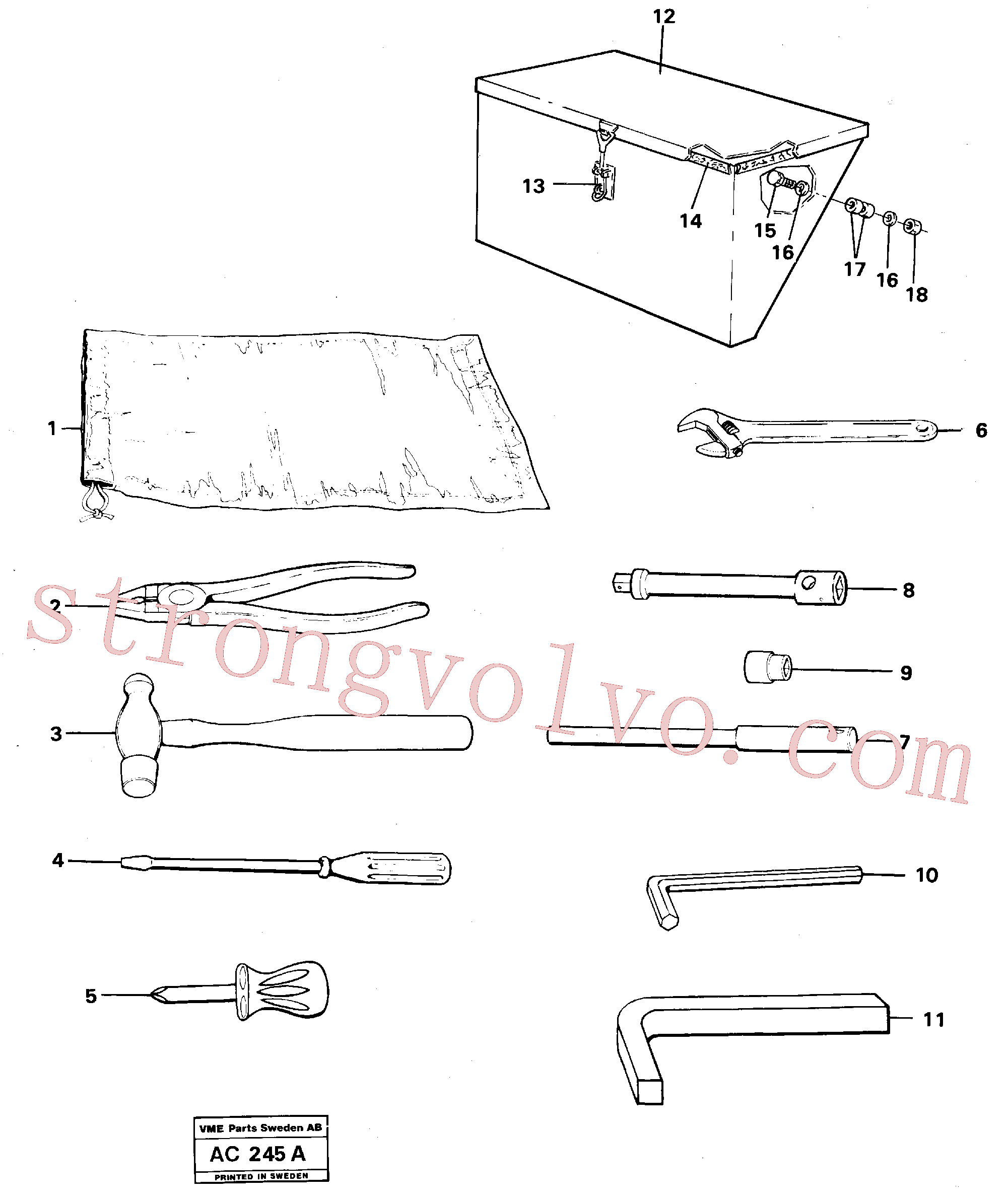 VOE965901 Volvo Ferramentas(AC245A Montagem)