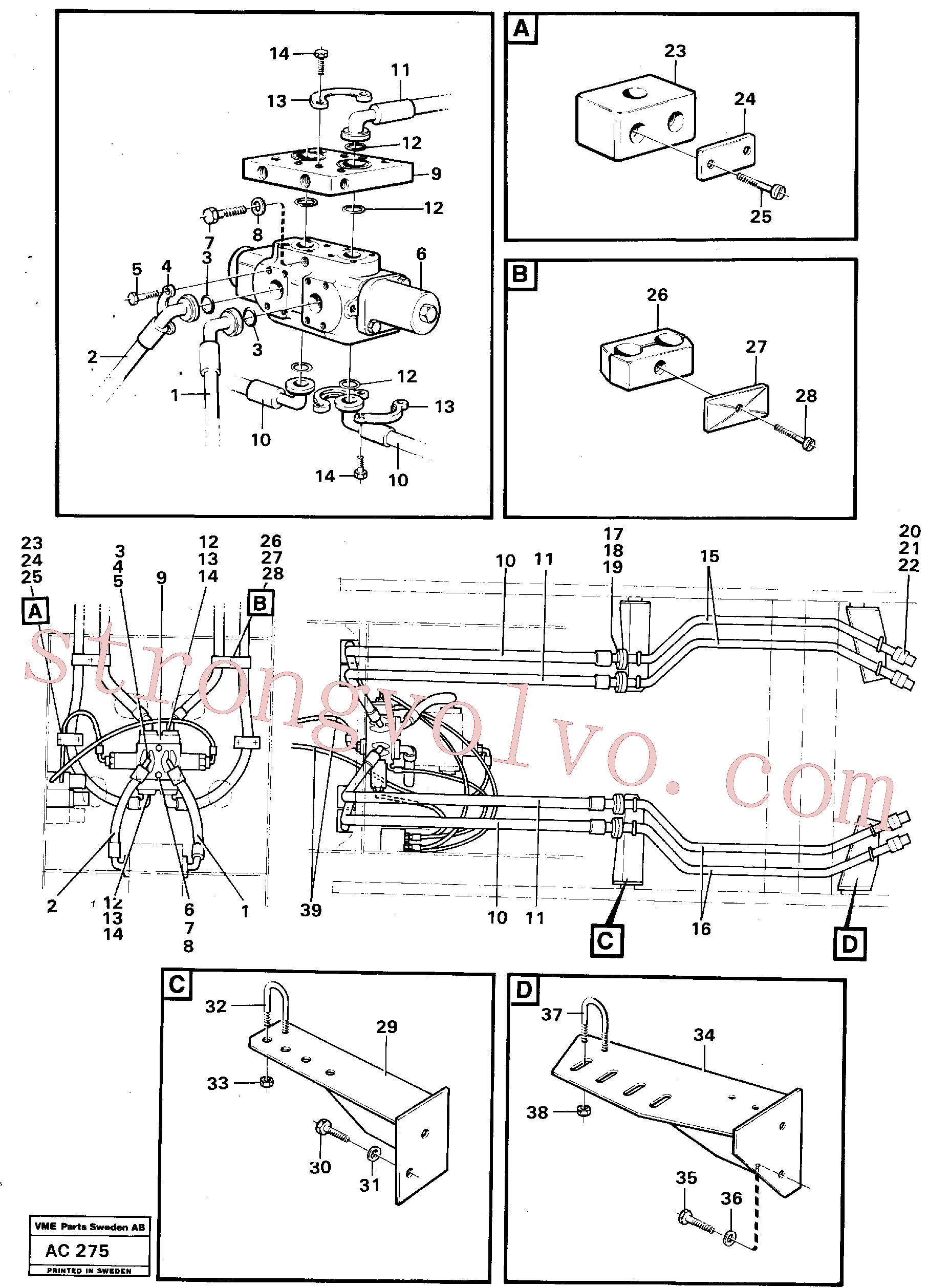 Volvo Montagem VOE955304 Parafuso sextavado Acessórios