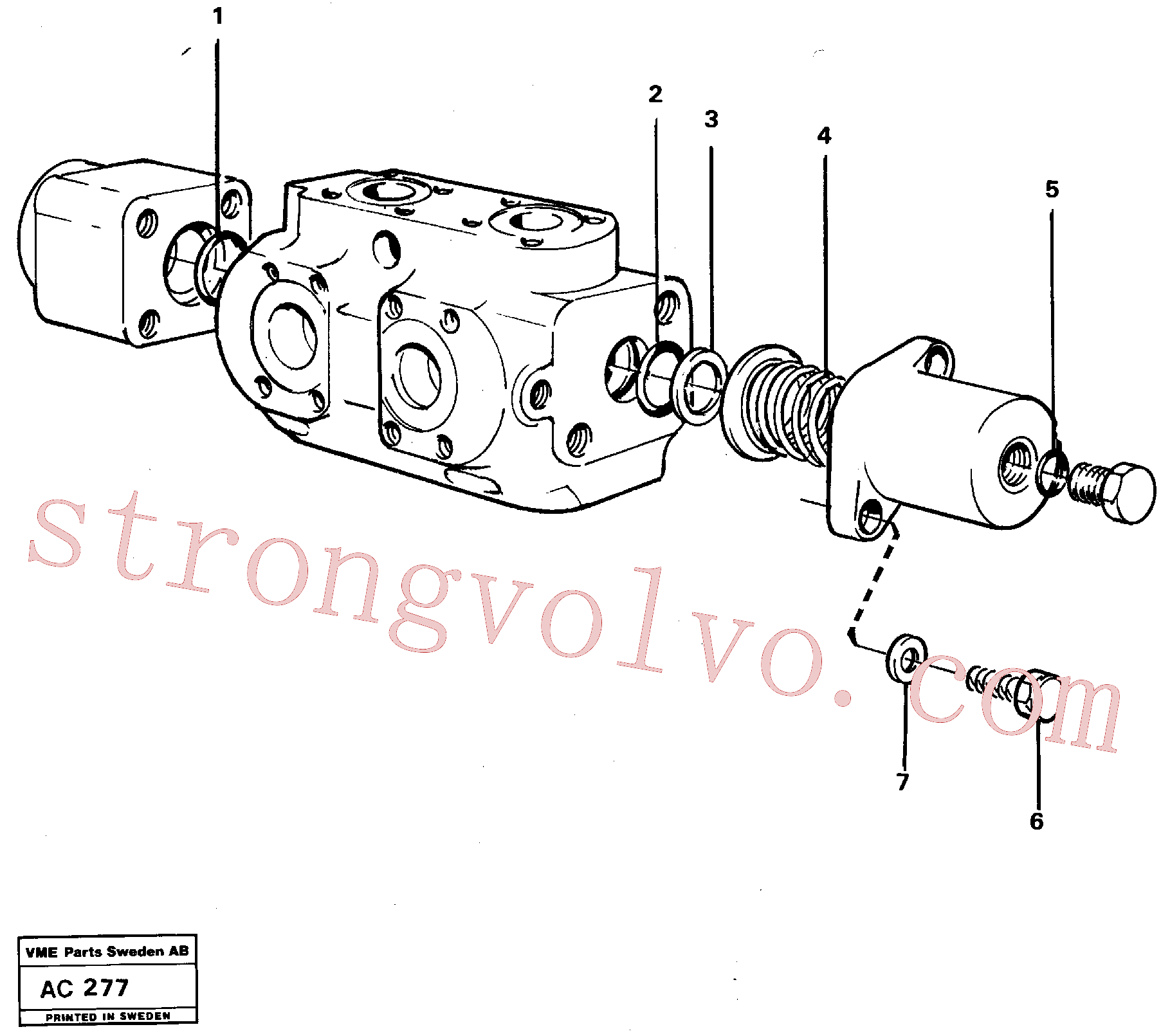 VOE6213637 Volvo Válvula hidráulica(AC277 Montagem)