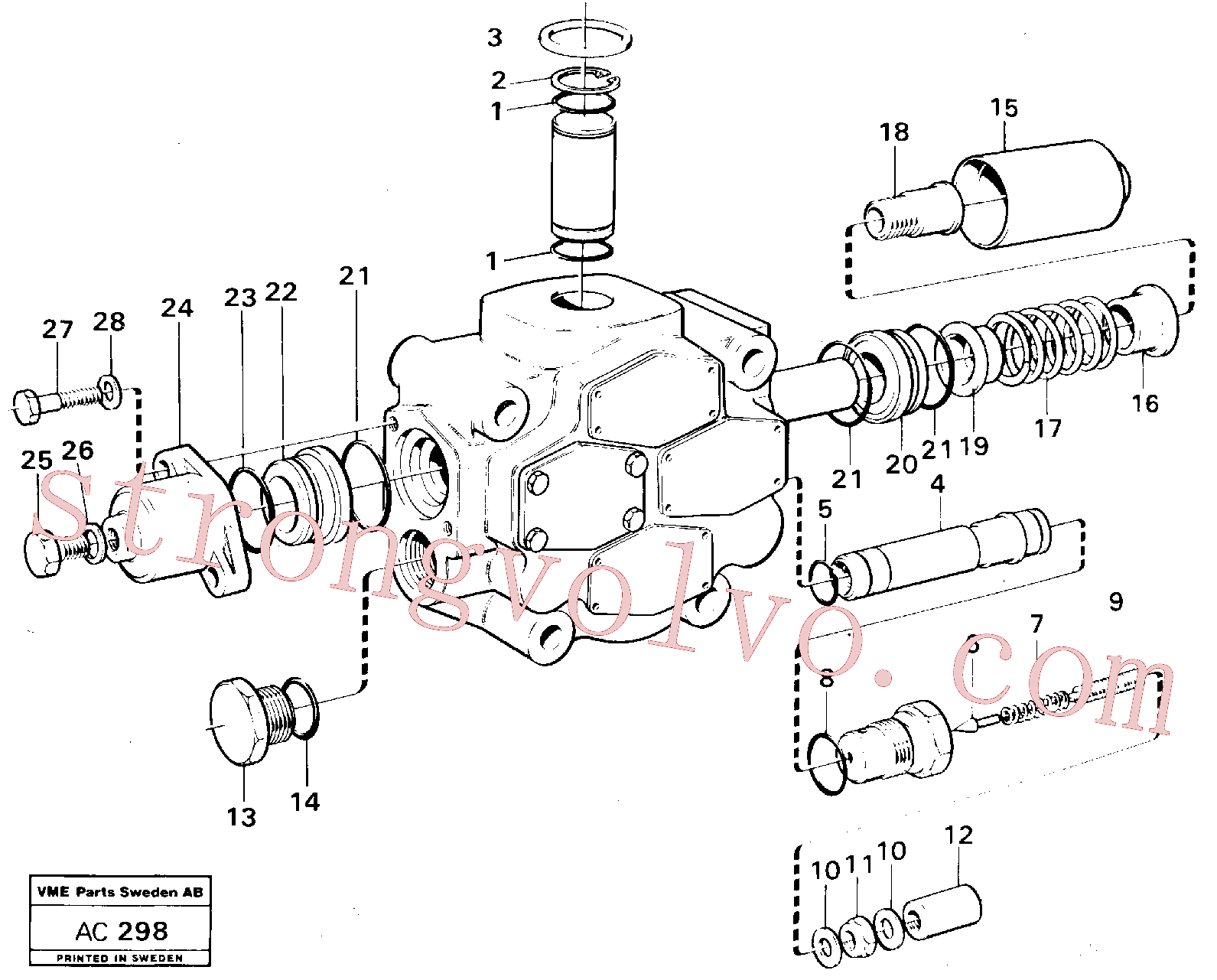 VOE6211680 Bujão Inscreva-se para Volvo Acessórios para escavadeira