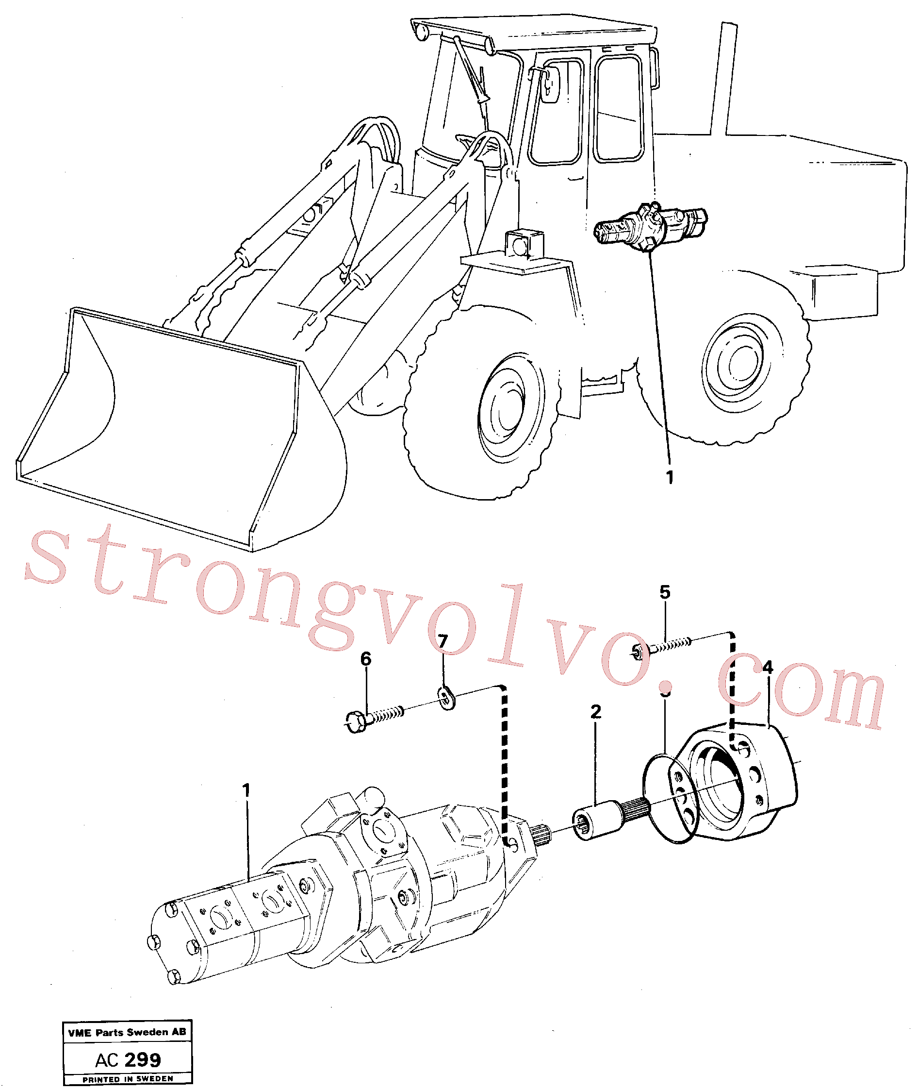 VOE925096 Volvo Bomba hidráulica com acessórios(AC299 Montagem)