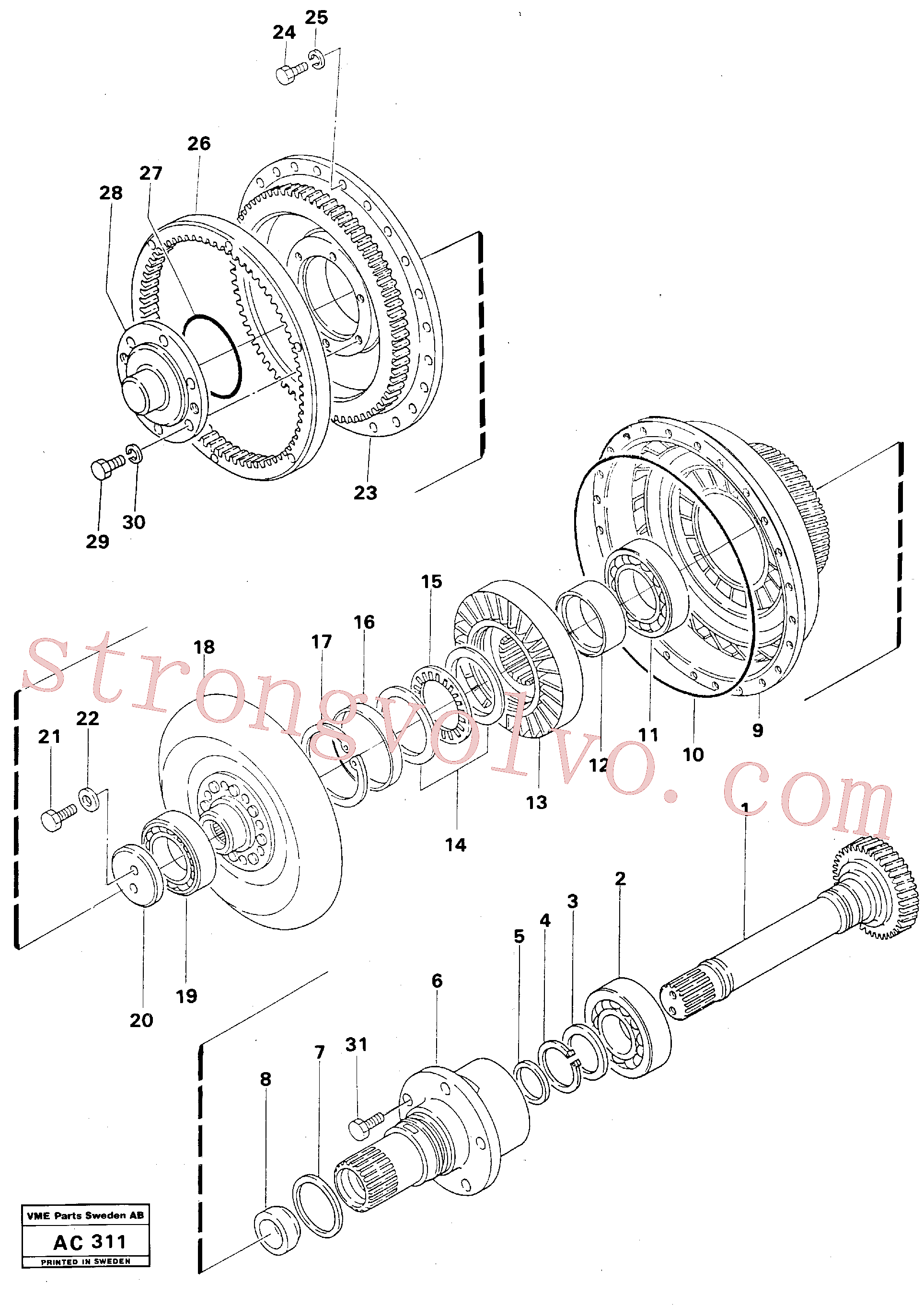 Volvo Montagem VOE14025701 Parafuso sextavado Acessórios