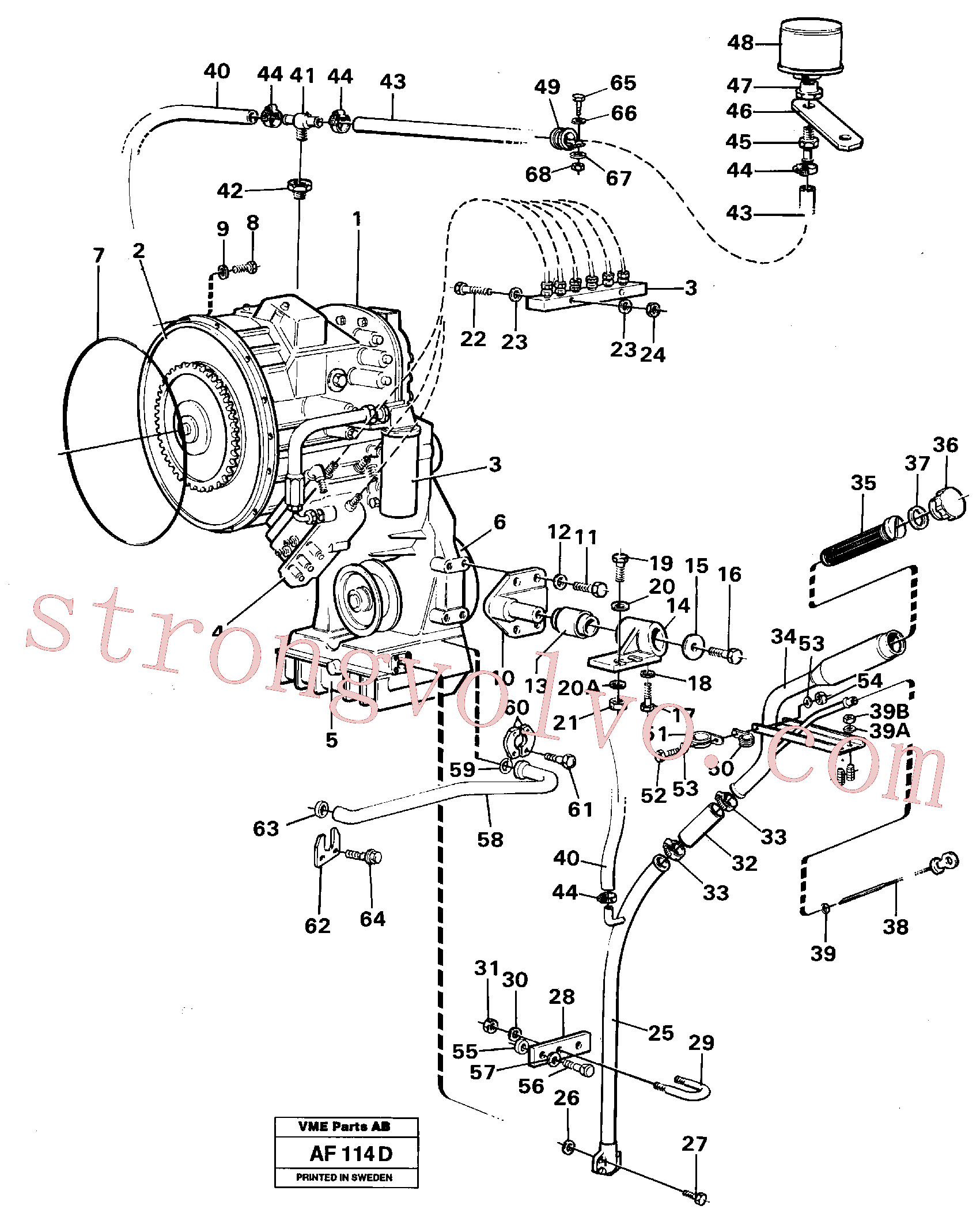 VOE60110000 Volvo Transmissão hidráulica com acessórios(AF114D Montagem)