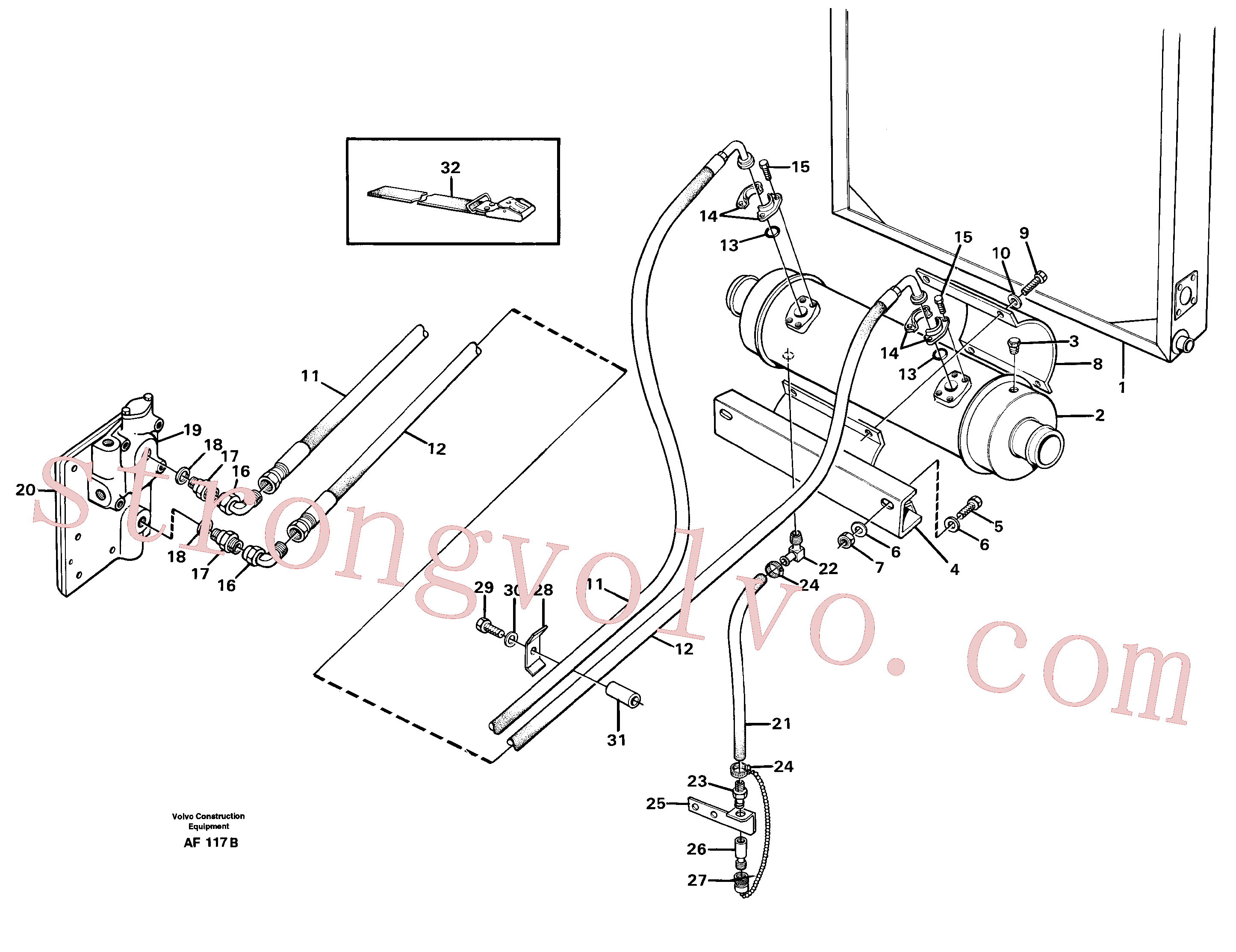 SA9512-02120 Volvo Refrigerador de óleo(AF117B Montagem)