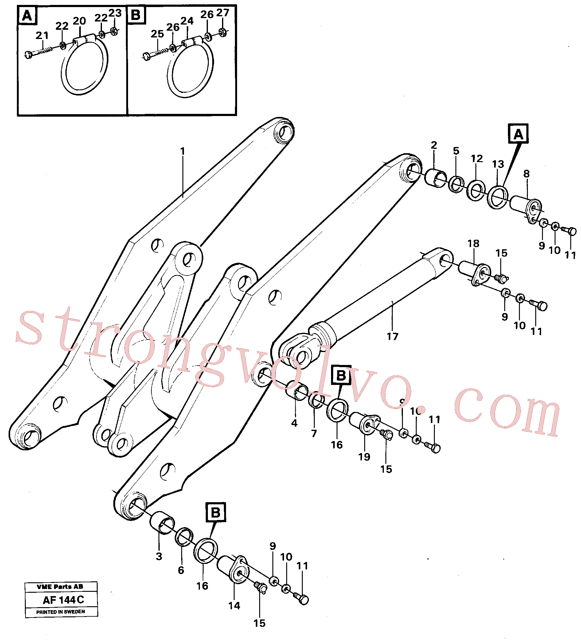 Volvo Acessórios para escavadeira VOE11075281 Bucha Acessórios