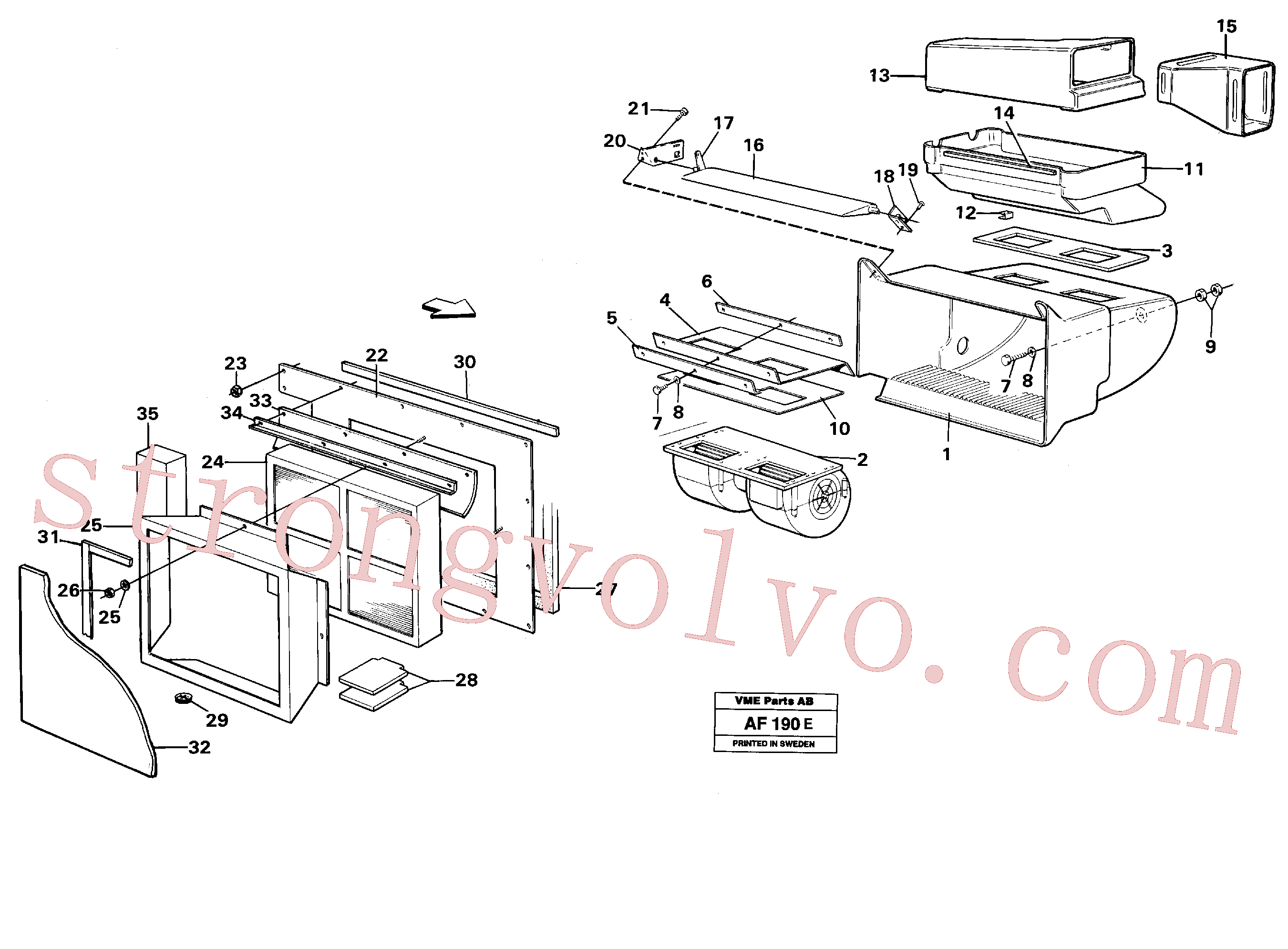 VOE11998409 Volvo Filtro de ar(AF190E Montagem)