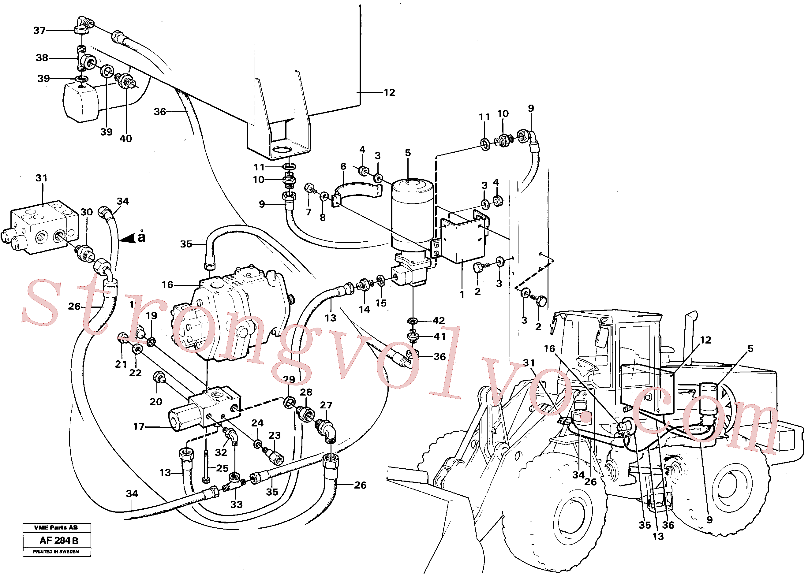 VOE957180 Volvo Sistema de direcção auxiliar(AF284B Montagem)