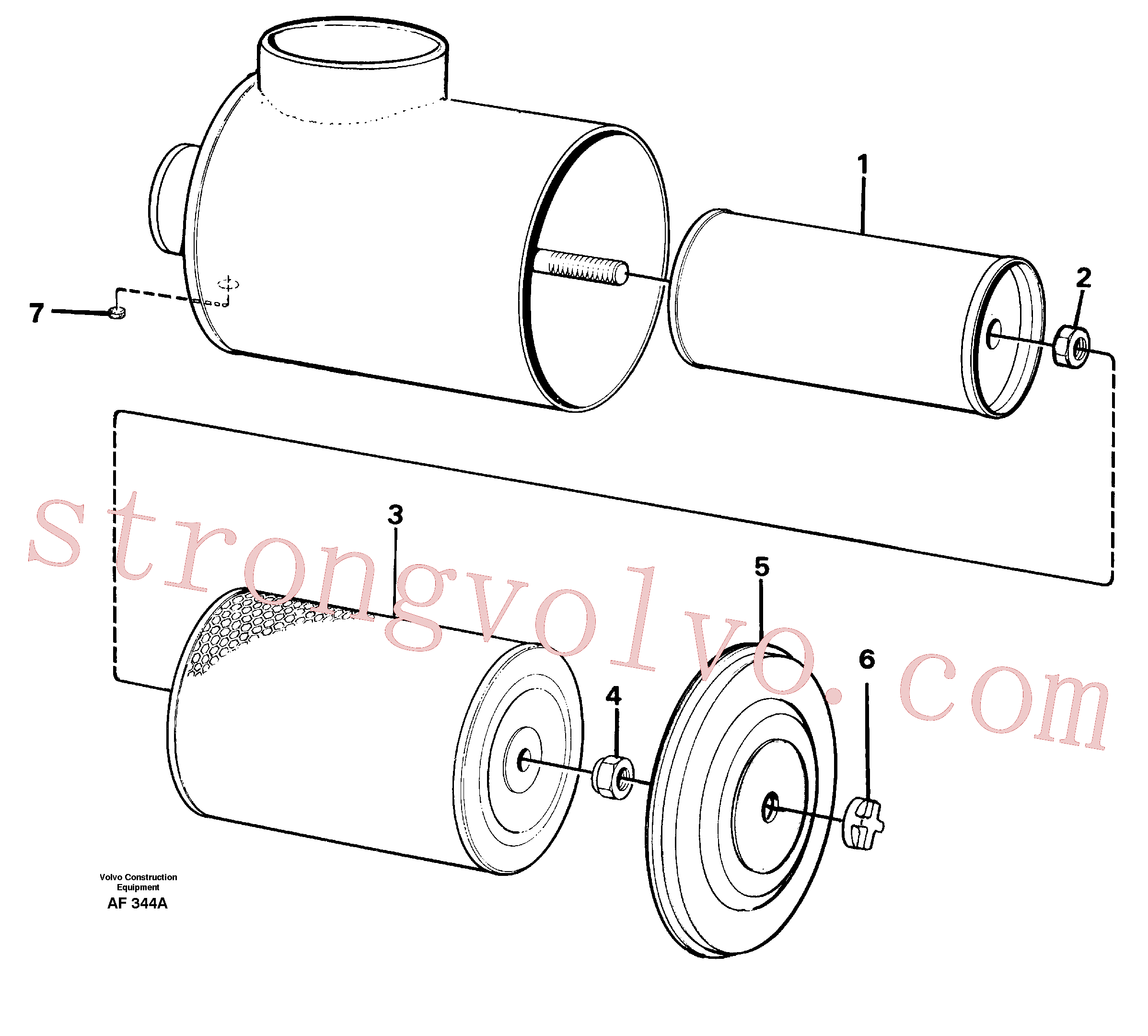 VOE955821 Volvo Filtro de ar.(AF344A Montagem)