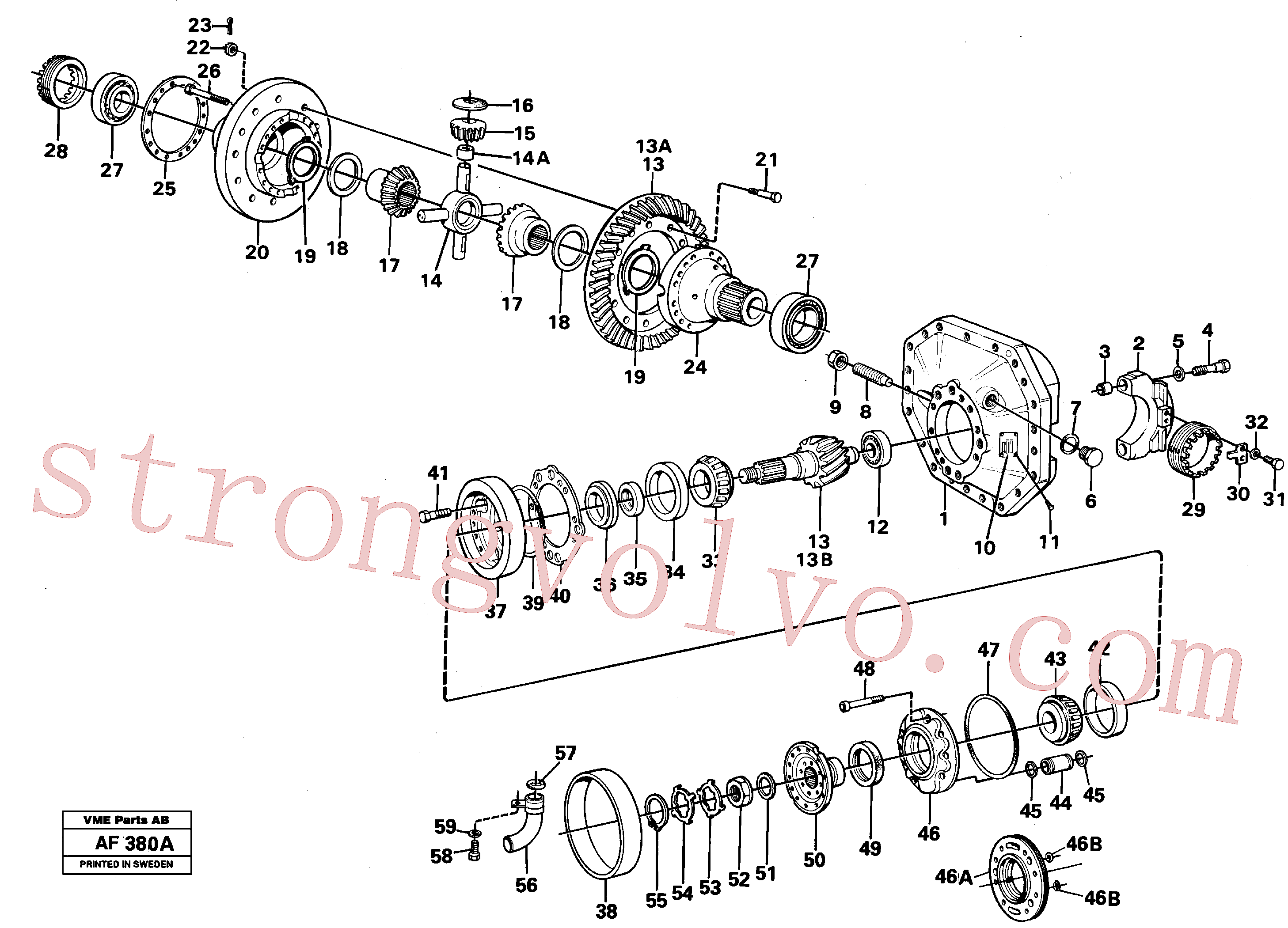 VOE978797 Volvo Transmissão final, traseira(AF380A Montagem)