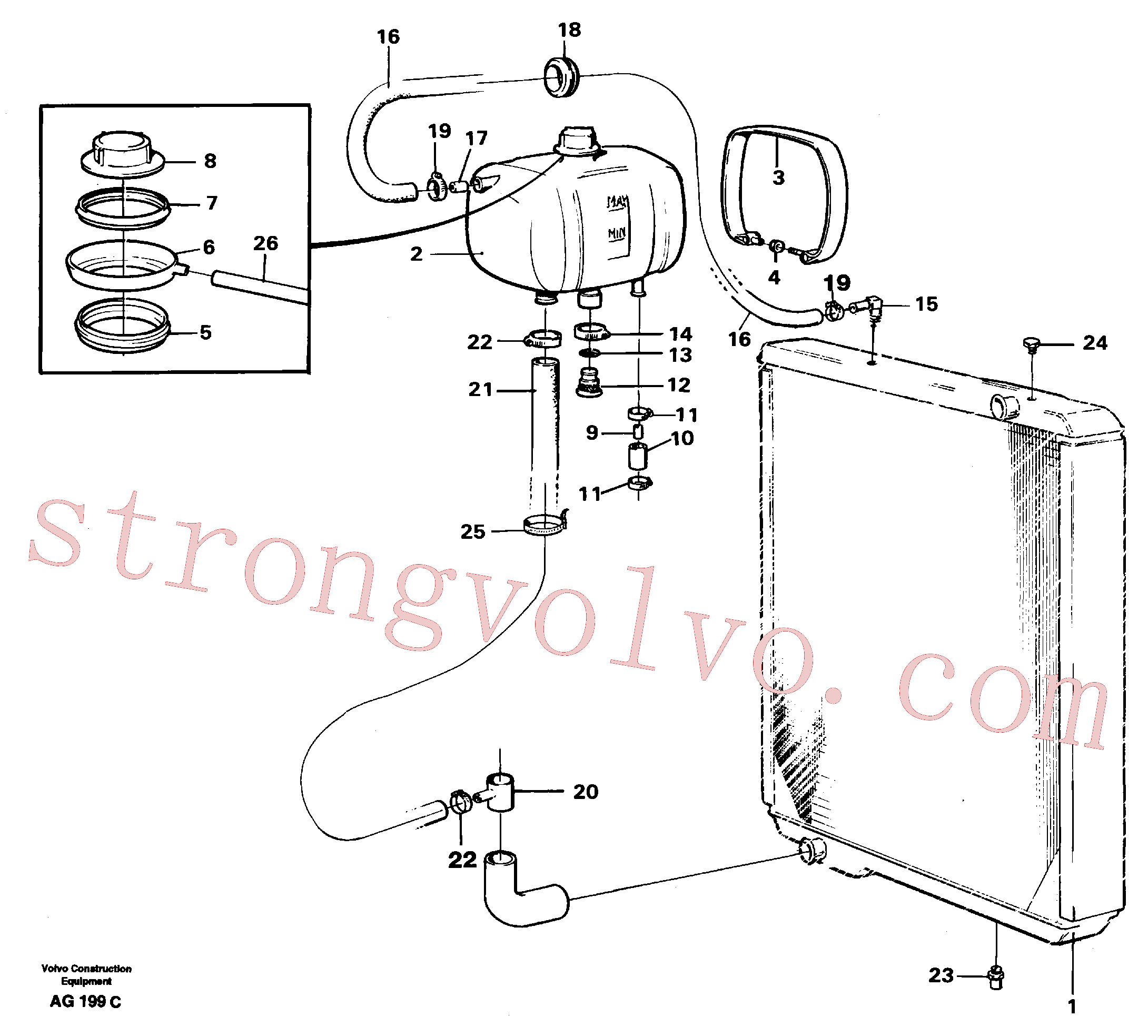 VOE180759 Volvo Sistema de arrefecimento(AG199C Montagem)