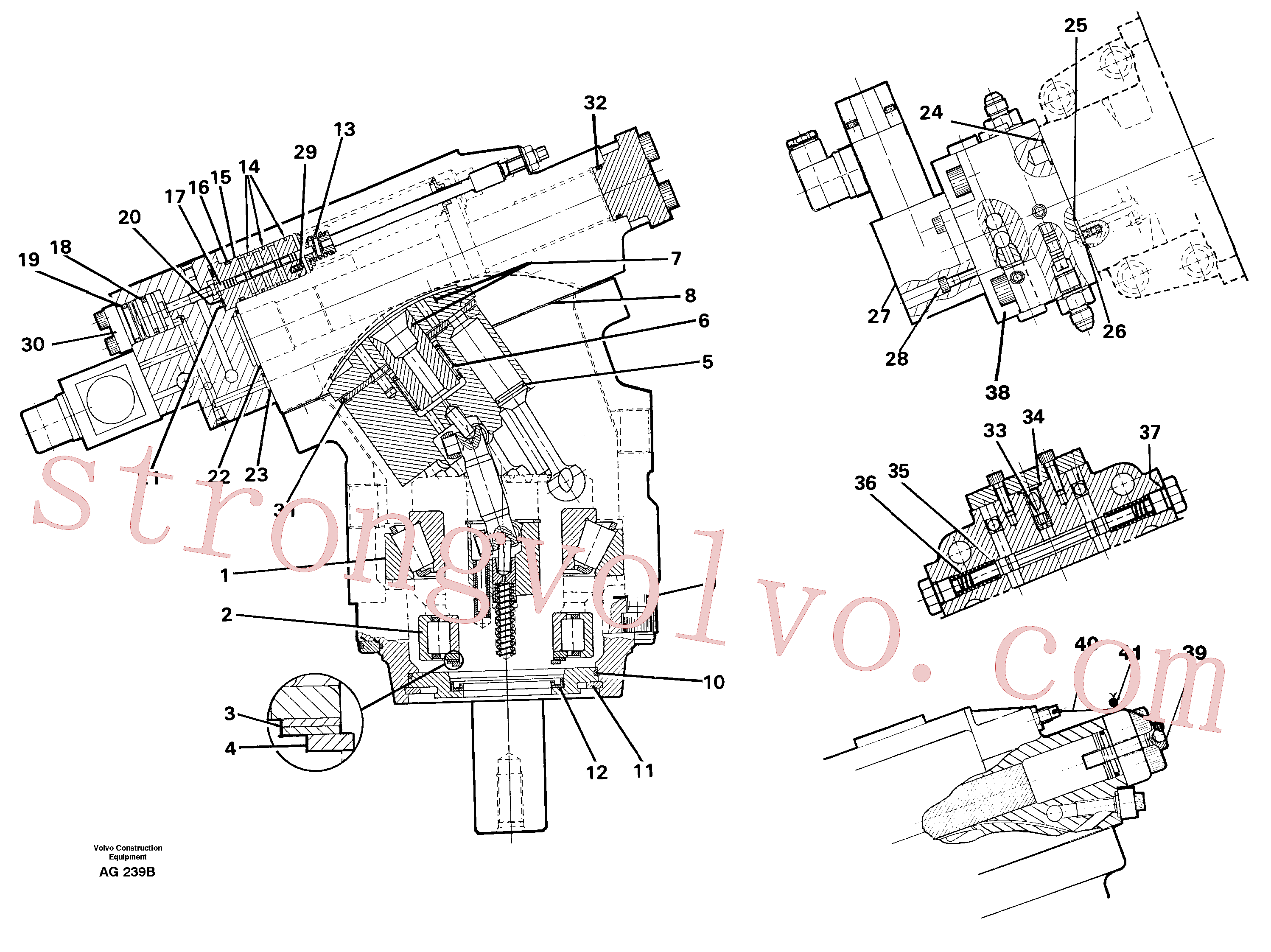 VOE13960169 Volvo Motor hidráulico(AG239B Montagem)