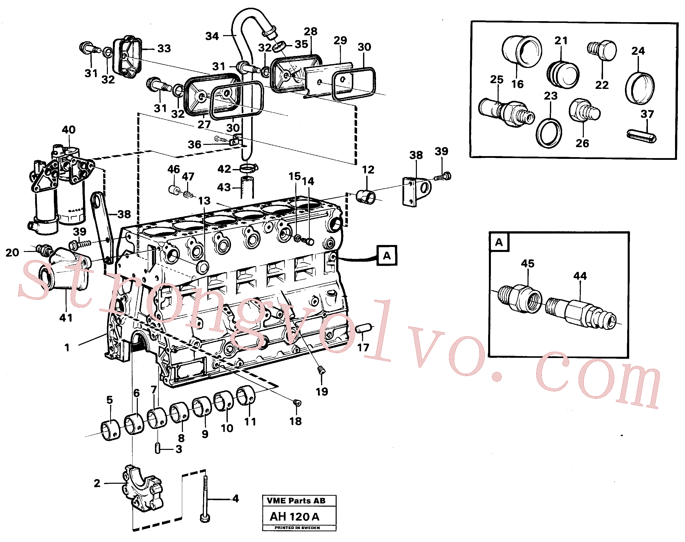 VOE946121 Volvo Bloco do motor(AH120A Montagem)