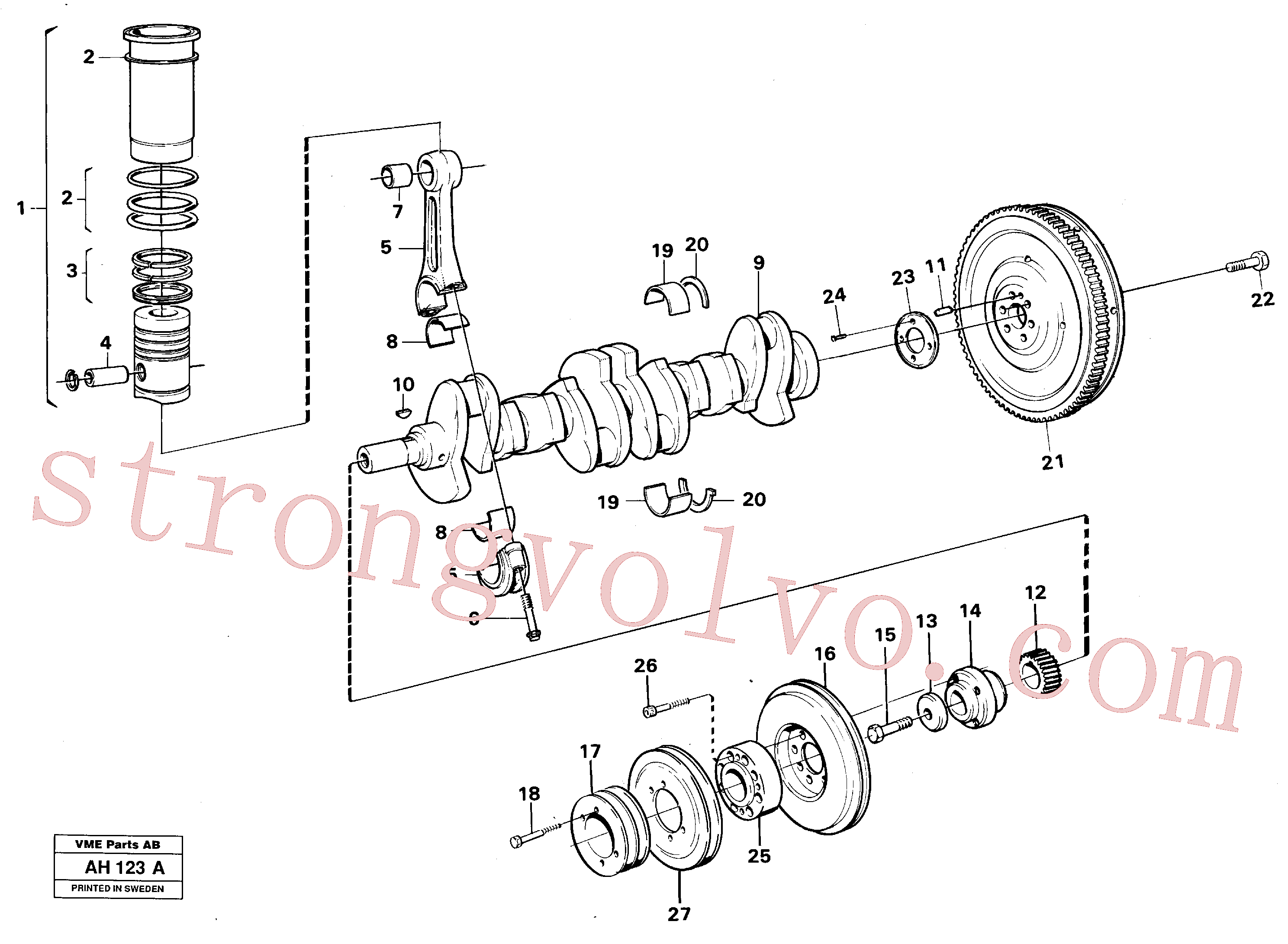 VOE950677 Volvo Cambota e peças associadas(AH123A Montagem)