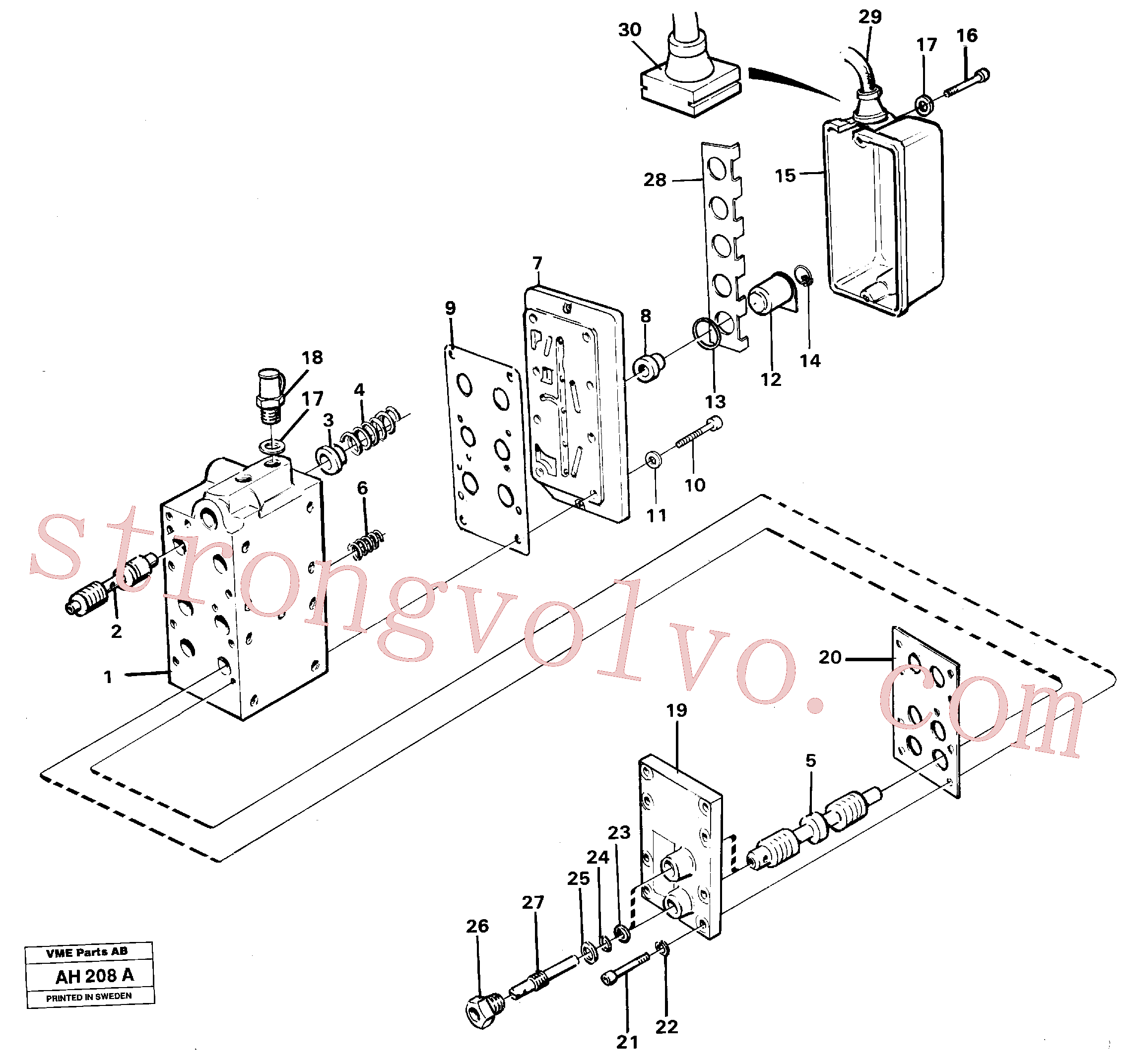 ZM7095112 Volvo Válvula do selector de gama(AH208A Montagem)