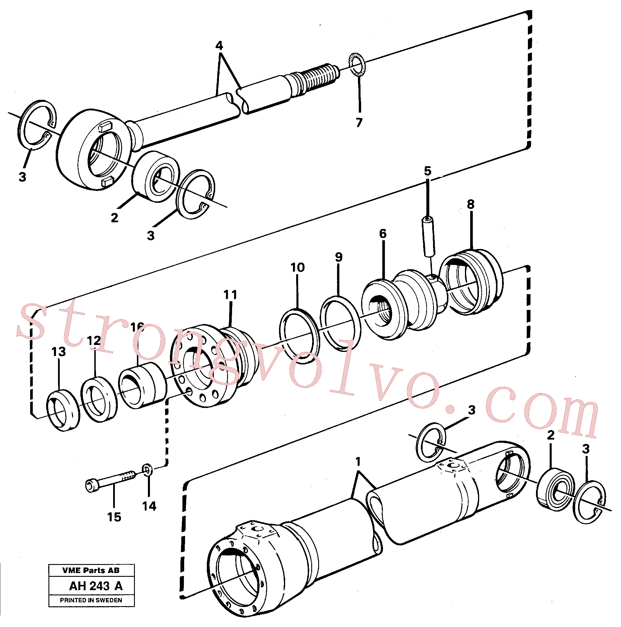 VOE4784843 Volvo Cilindro hidráulico(AH243A Montagem)