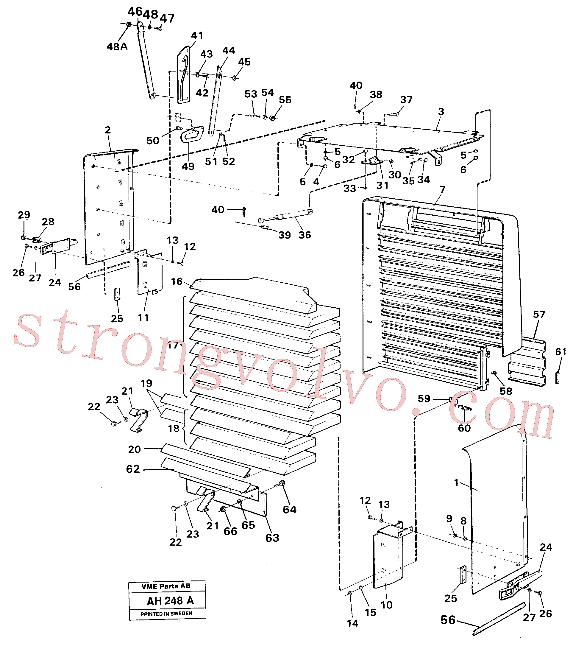 RM94253515 Volvo Caixa de radiador(AH248A Montagem)