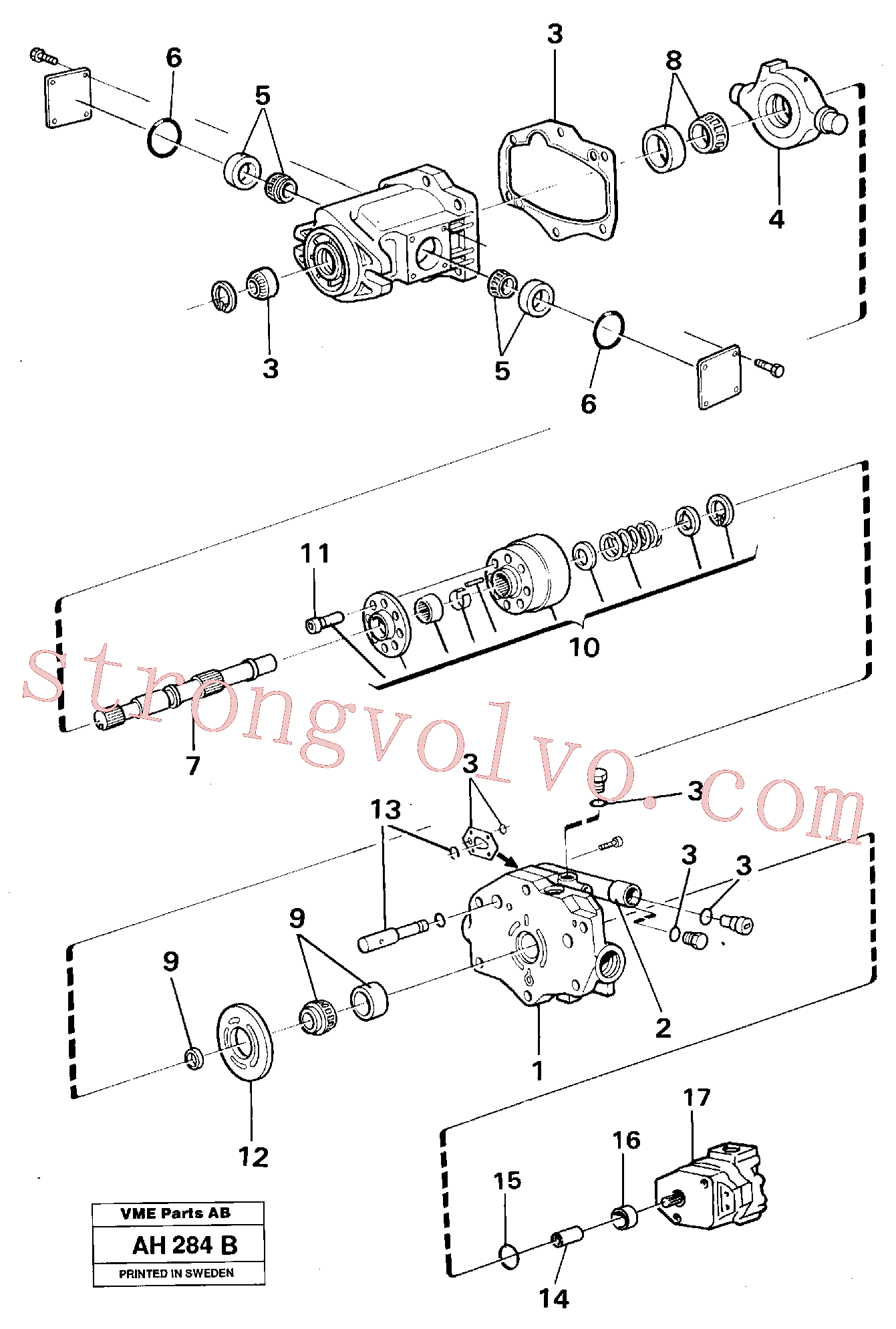 VOE11994186 Jogo rolamento Volvo escavadeira