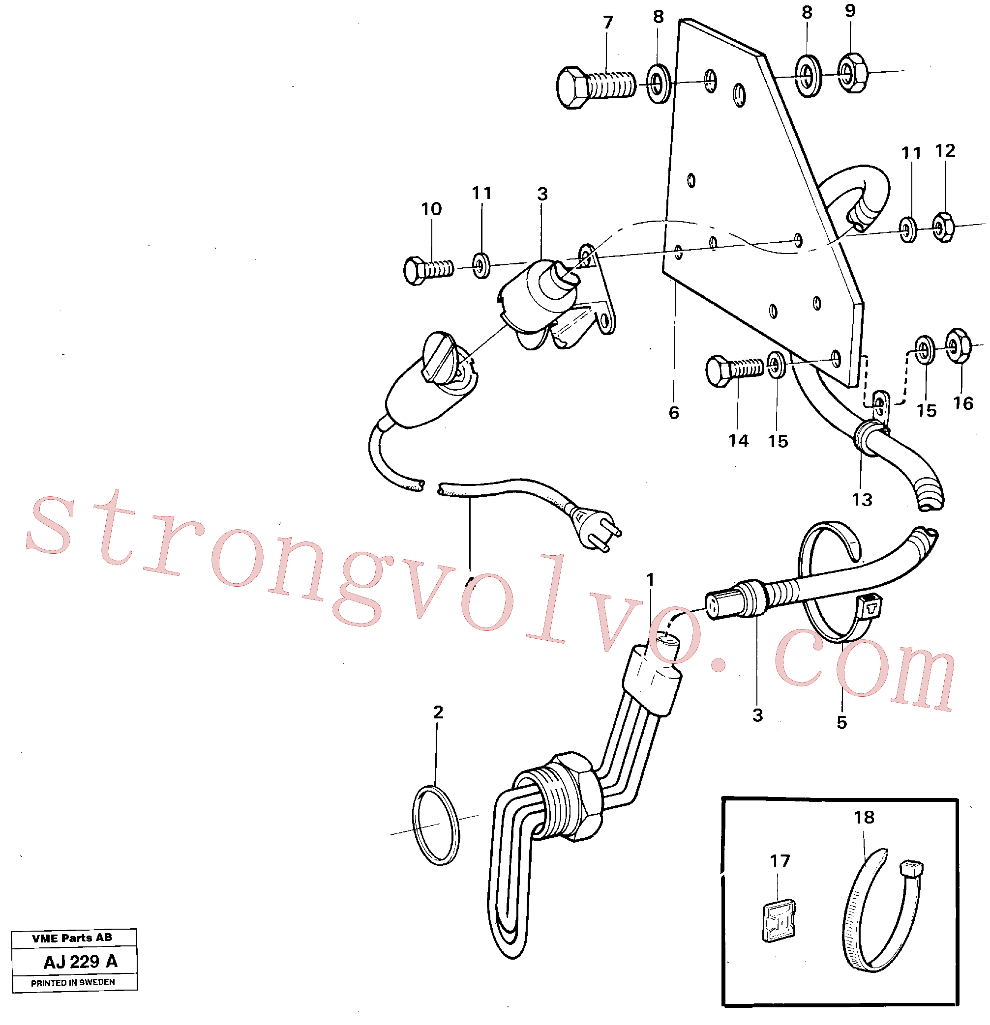 VOE6641090 Volvo Aquecedor do motor(AJ229A Montagem)