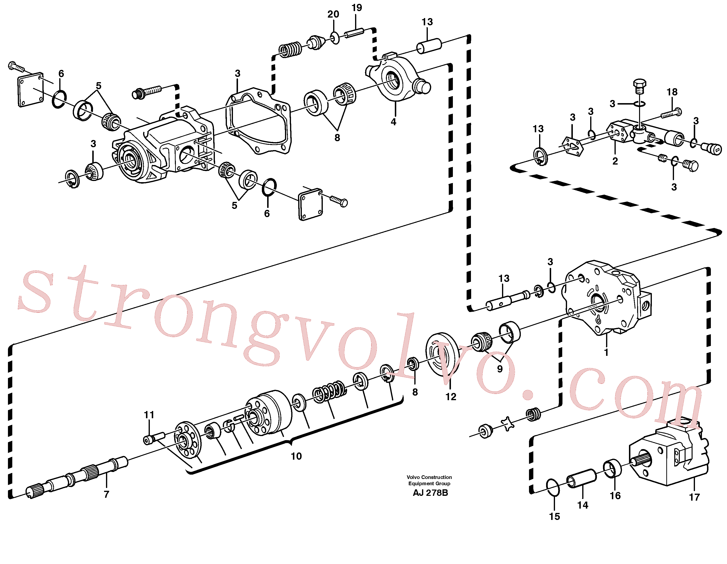 VOE956545 Volvo Bomba hidráulica(AJ278B Montagem)
