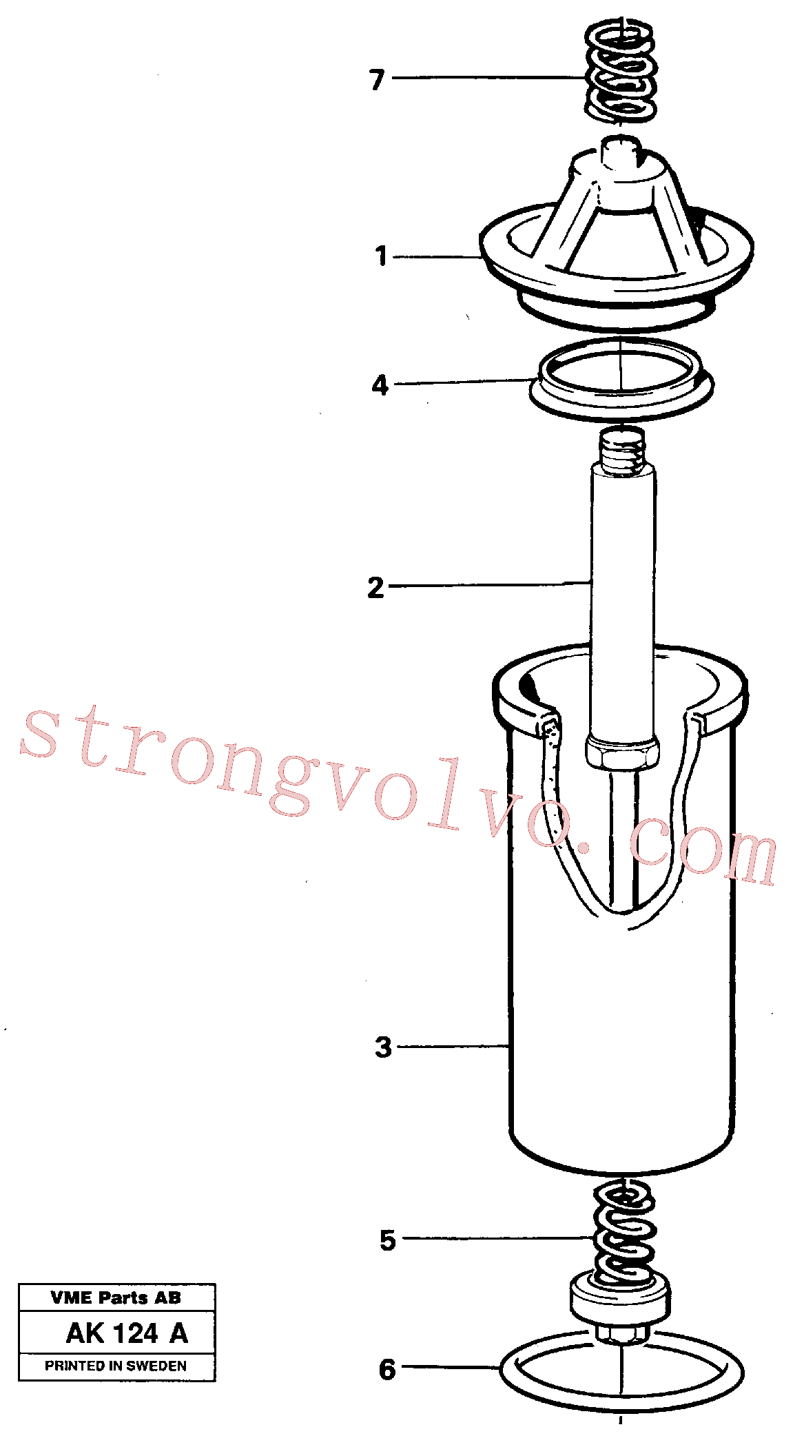 VOE6210360 Volvo Filtro(AK124A Montagem)