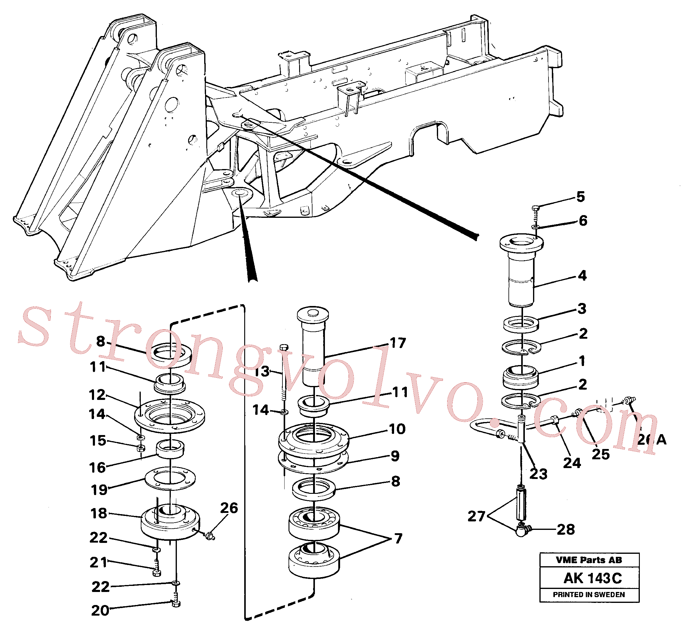 VOE955357 Volvo Tirante da estrutura(AK143C Montagem)