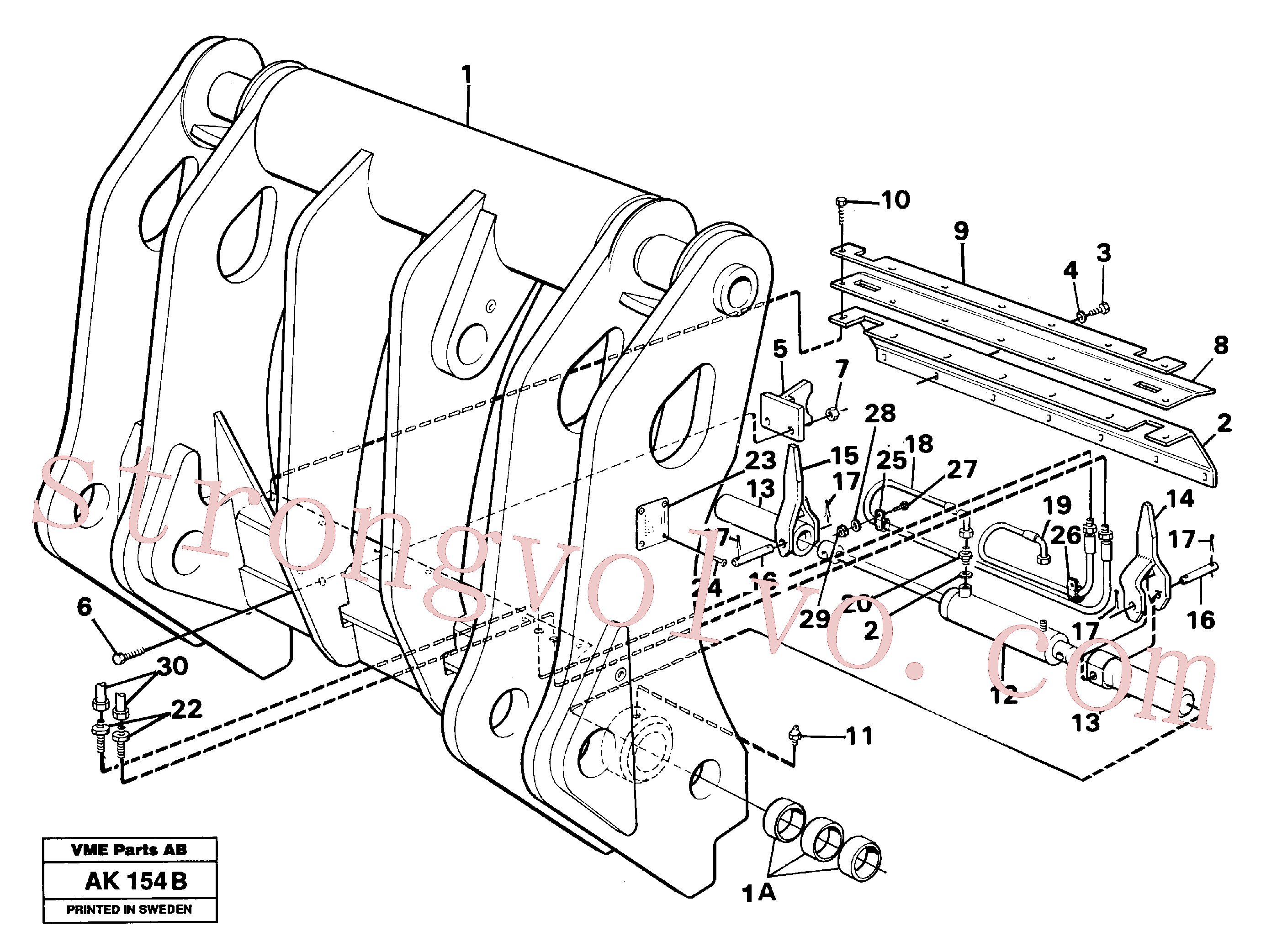 VOE11045750 Volvo Barra de ferramenta.(AK154B Montagem)