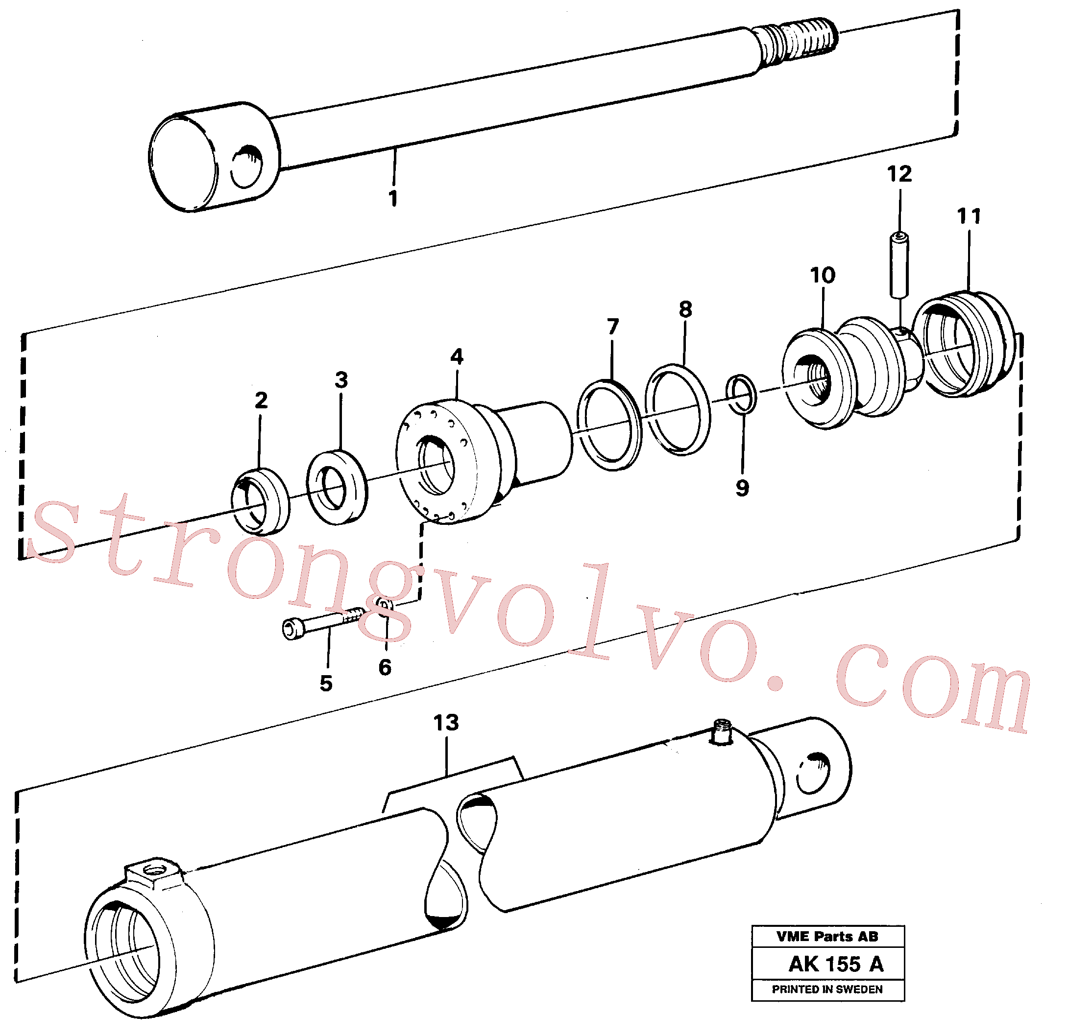 China Made VOE13960169 Anel-o Volvo Acessórios para escavadeira